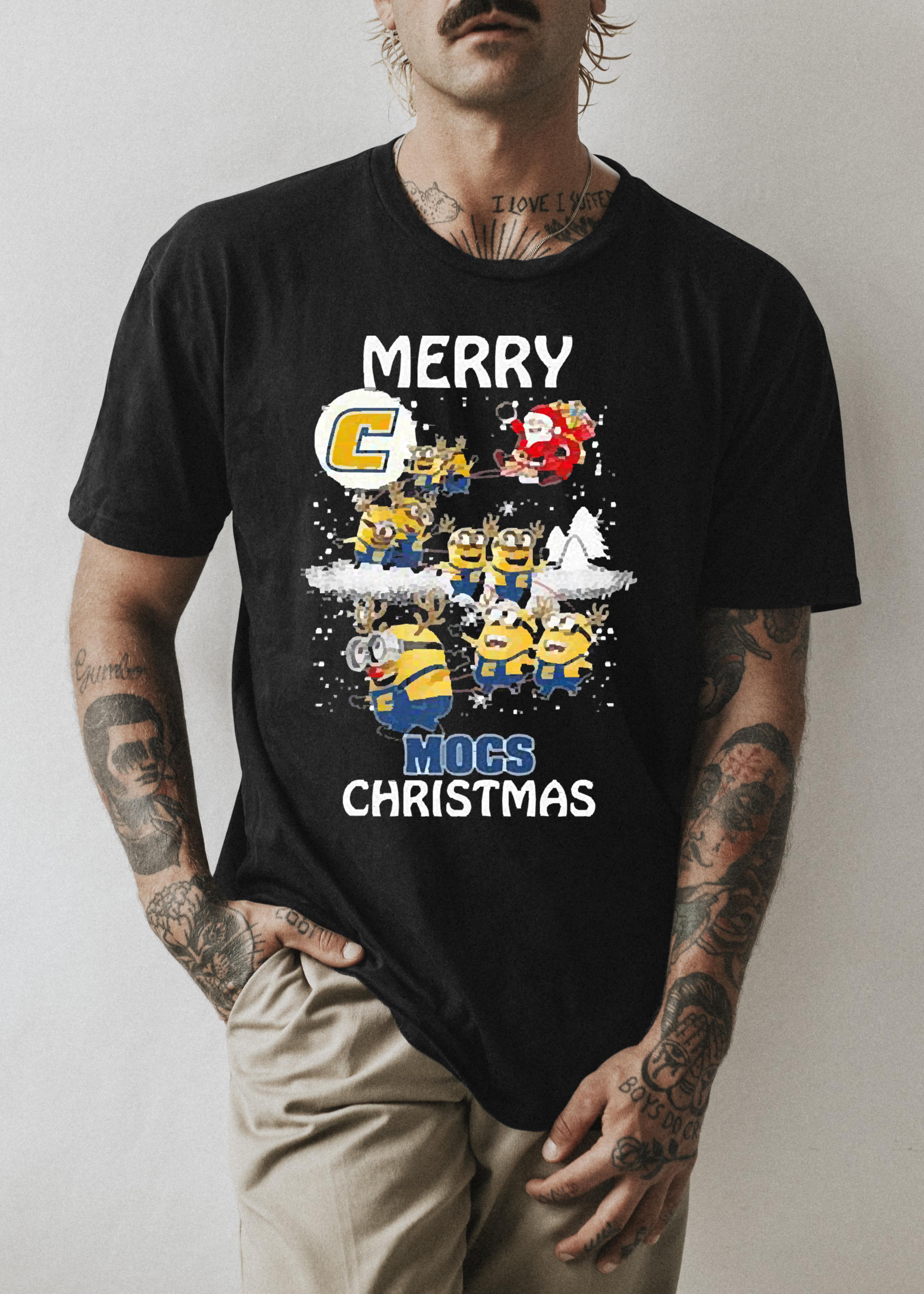 l1811 minion chattanooga mocs merry christmas shirt hoodie - Minion Chattanooga Mocs Merry Christmas shirt