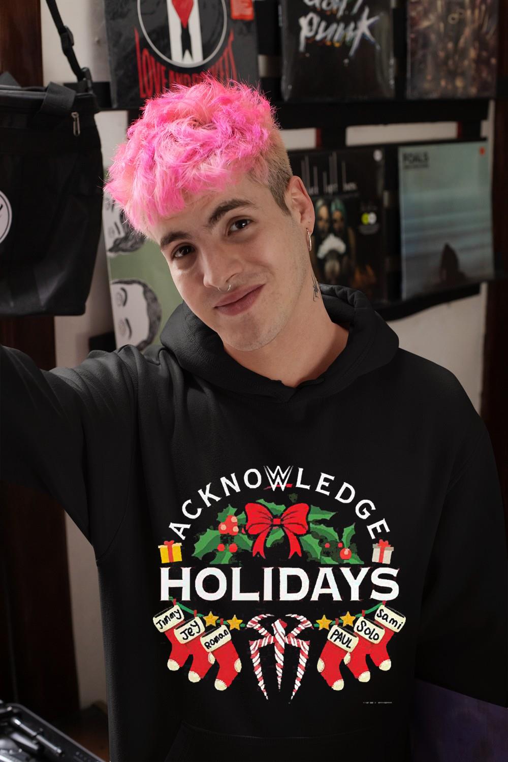 l1912 the bloodline acknowledge the holidays stockings shirt hoodie - The Bloodline Acknowledge The Holidays Stockings Shirt
