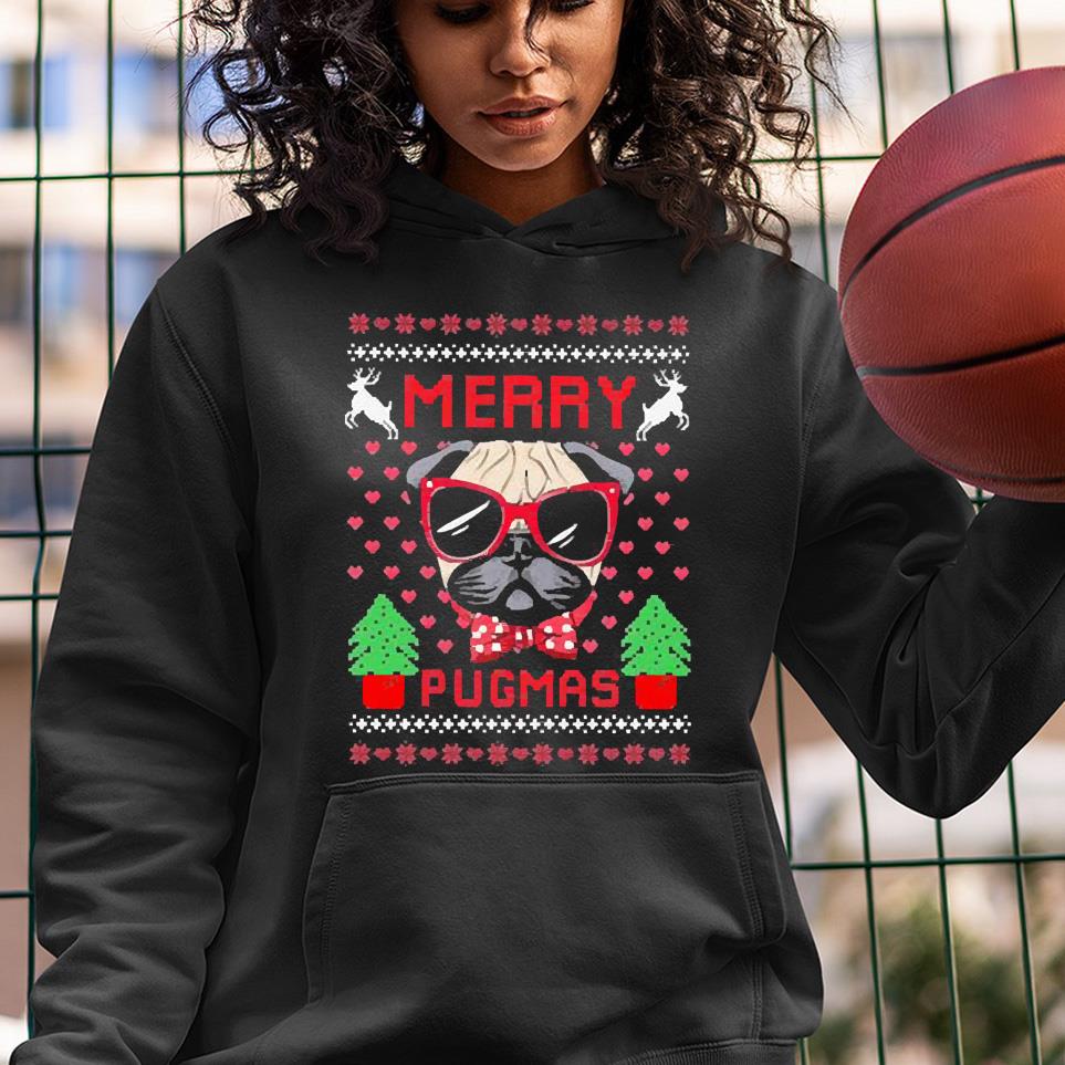 l2112 pug glasses merry pugmas ugly christmas shirt hoodie - Pug glasses merry pugmas ugly christmas Shirt