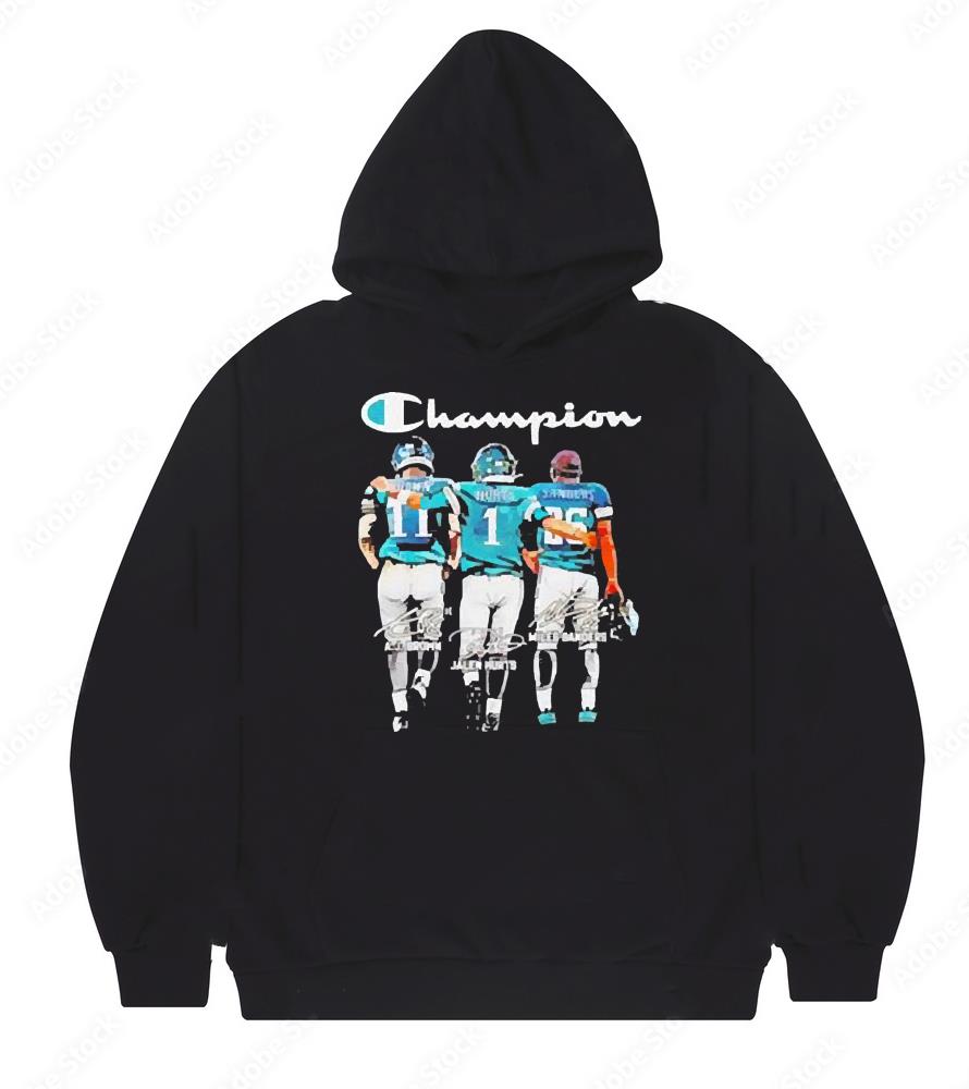 Champion Aj Brown And Jalen Hurts And Miles Sanders Signatures shirt 87 nurseteeshirt News