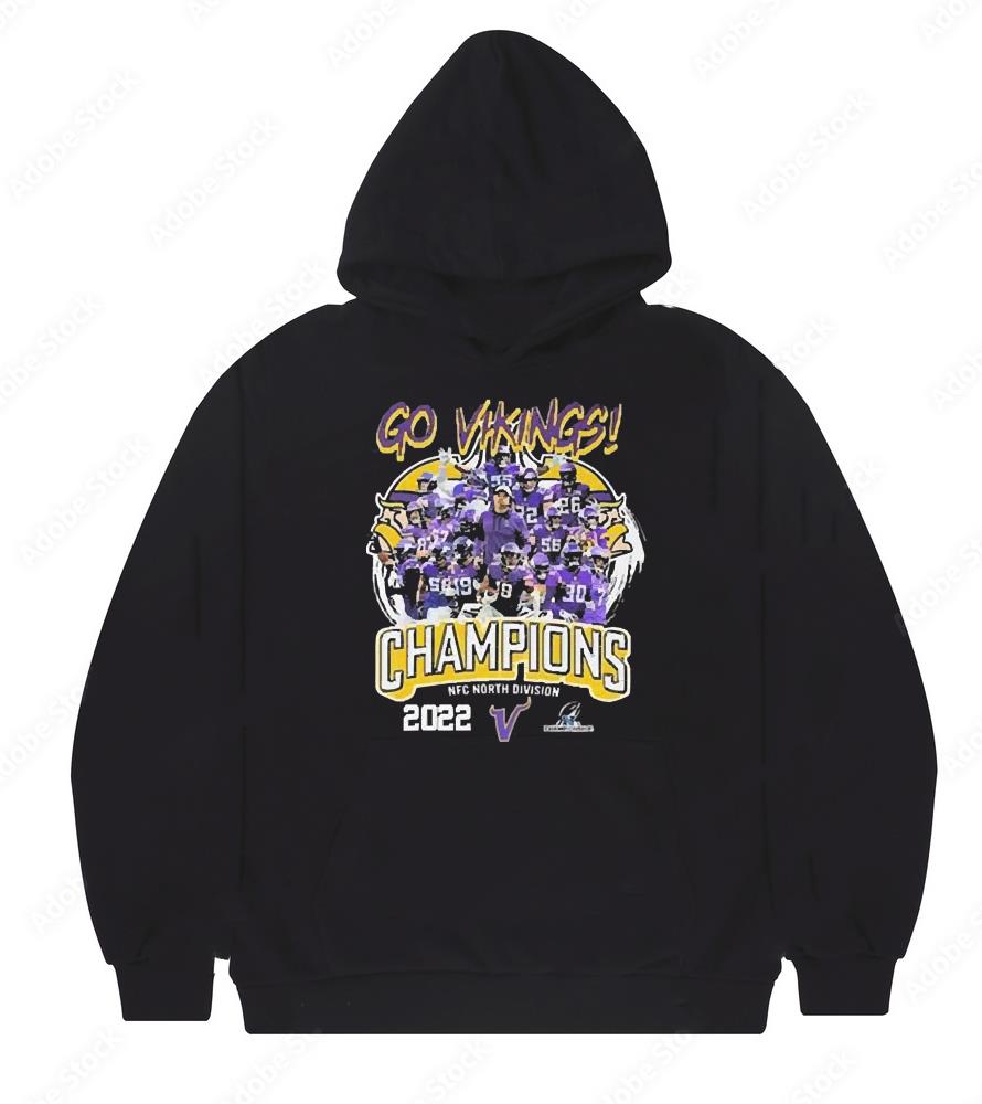 l2312 go minnesota vikings champions nfc north division 2022 shirt hoodie - Go Minnesota Vikings Champions NFC North Division 2022 Shirt