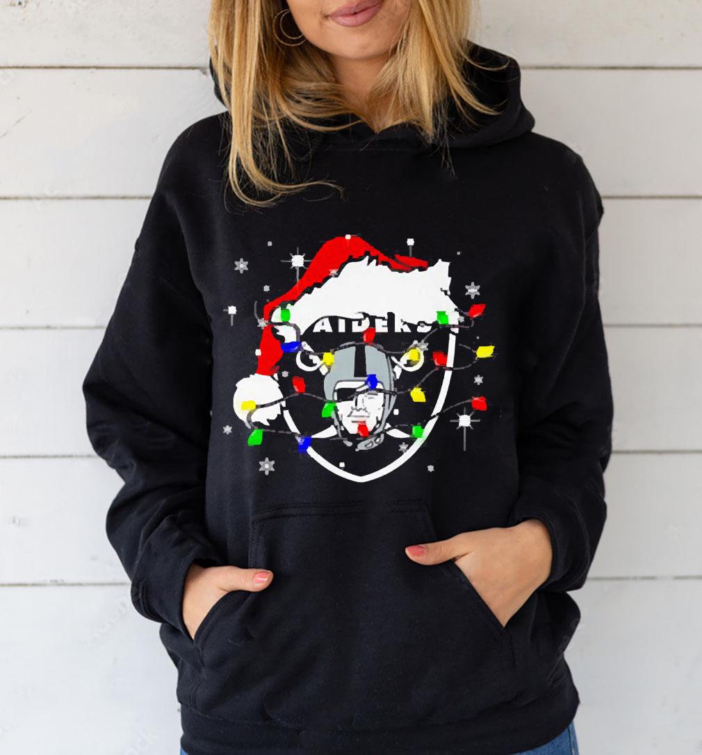 Santa Las Vegas Raiders Logo Lights Christmas Shirt 1 Nursedaytee News
