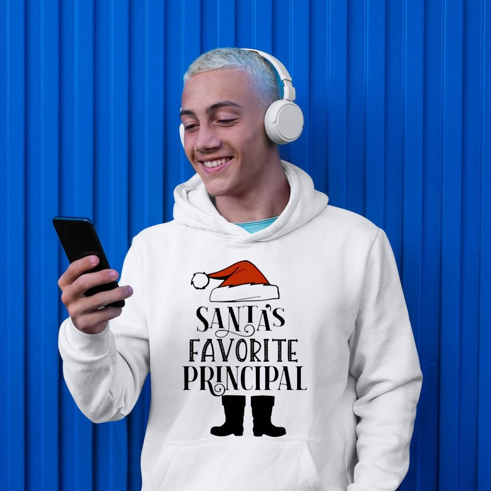 l2412 santas favorite principal shirt hoodie - Santas Favorite Principal Shirt