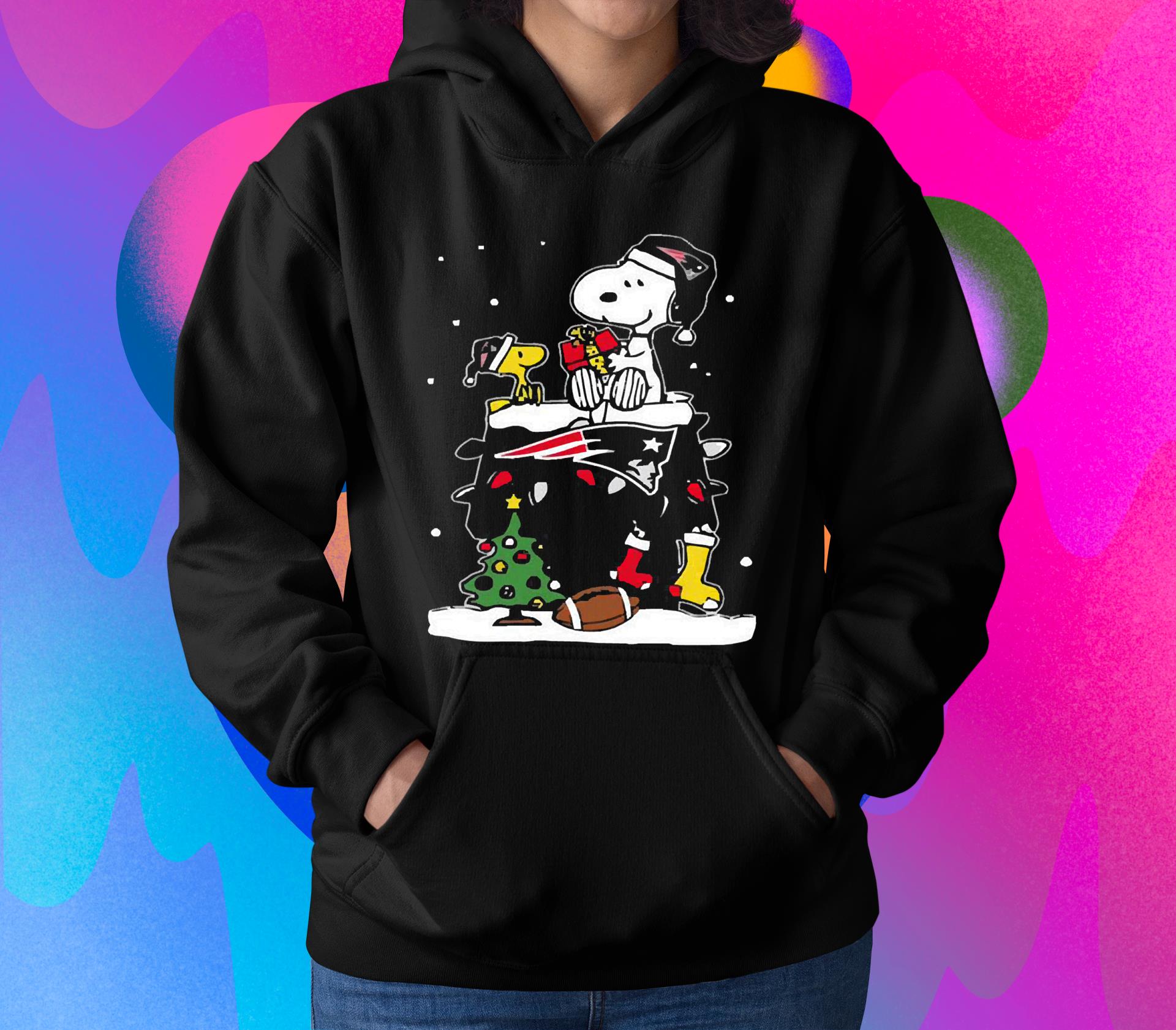 Snoopy And Woodstock New England Patriots Merry Christmas shirt 53 Merry Christmas