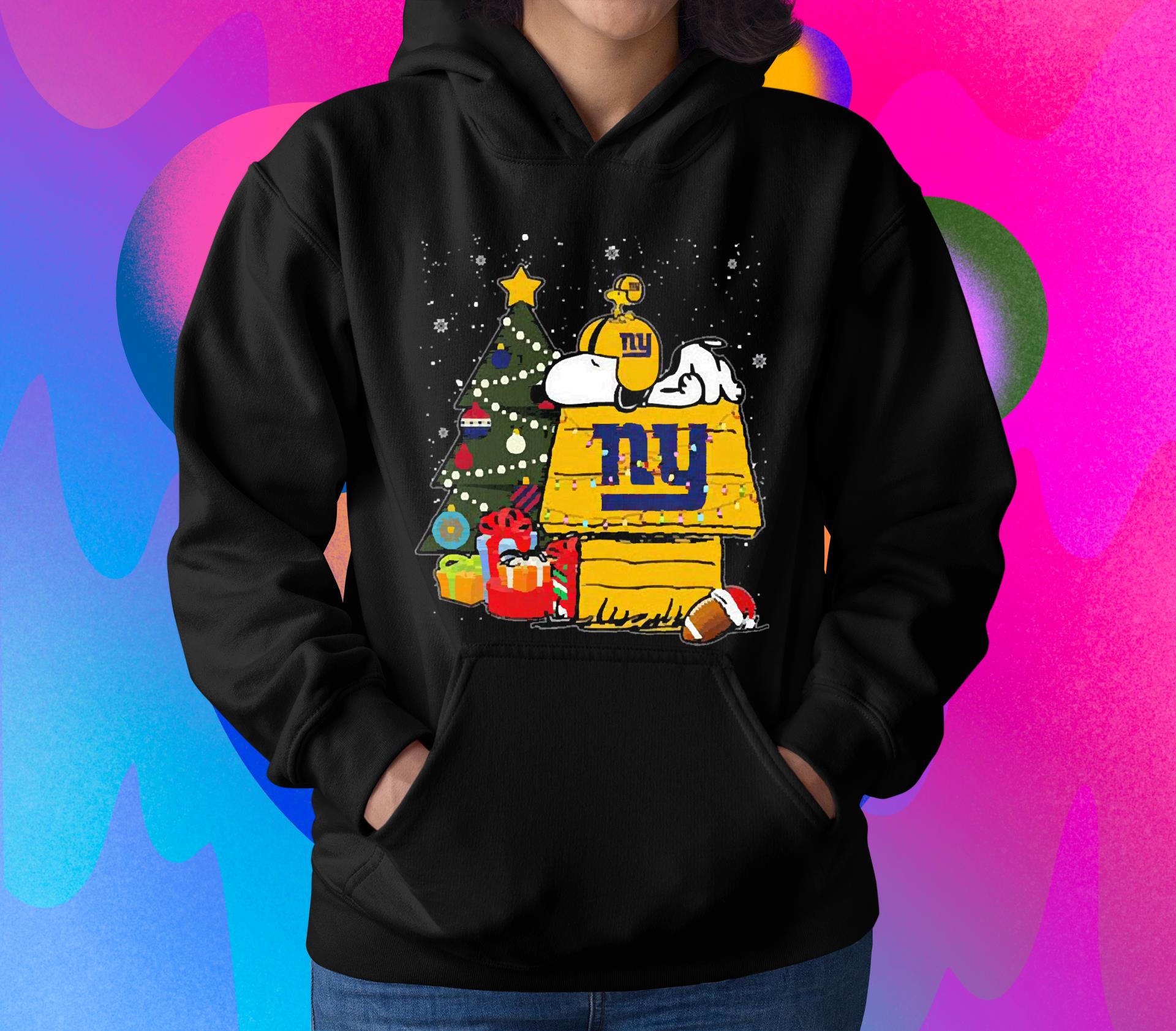 l2611 snoopy and woodstock new york giants merry christmas shirt hoodie - Snoopy And Woodstock New York Giants Merry Christmas shirt