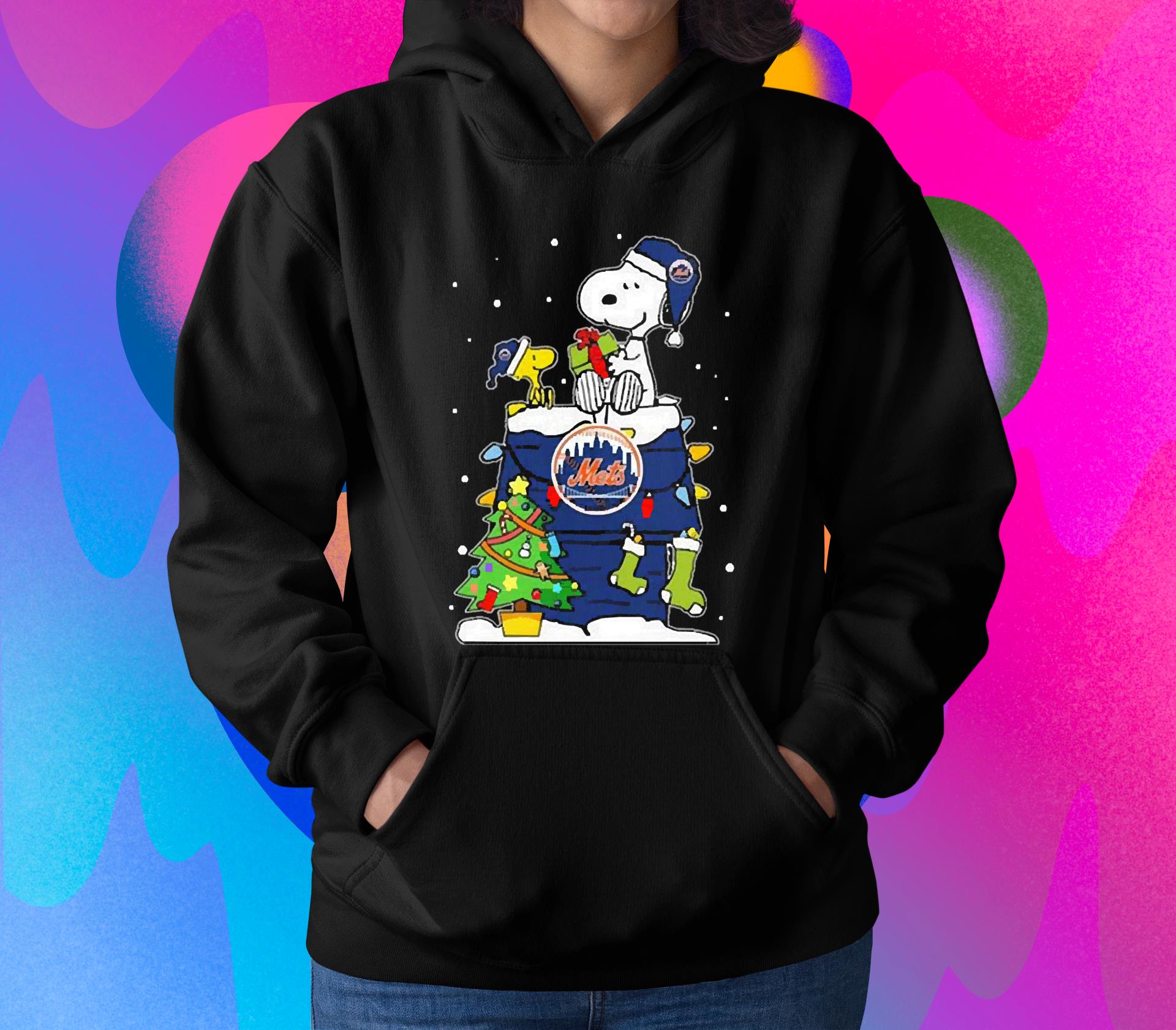 l2611 snoopy and woodstock new york mets merry christmas shirt hoodie - Snoopy And Woodstock New York Mets Merry Christmas shirt