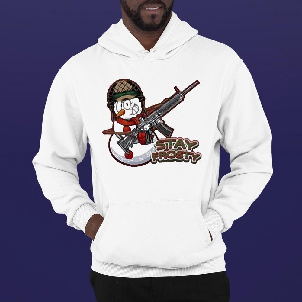 Snowman Stay Frosty The Fighter Christmas shirt 80 nurseteeshirt News