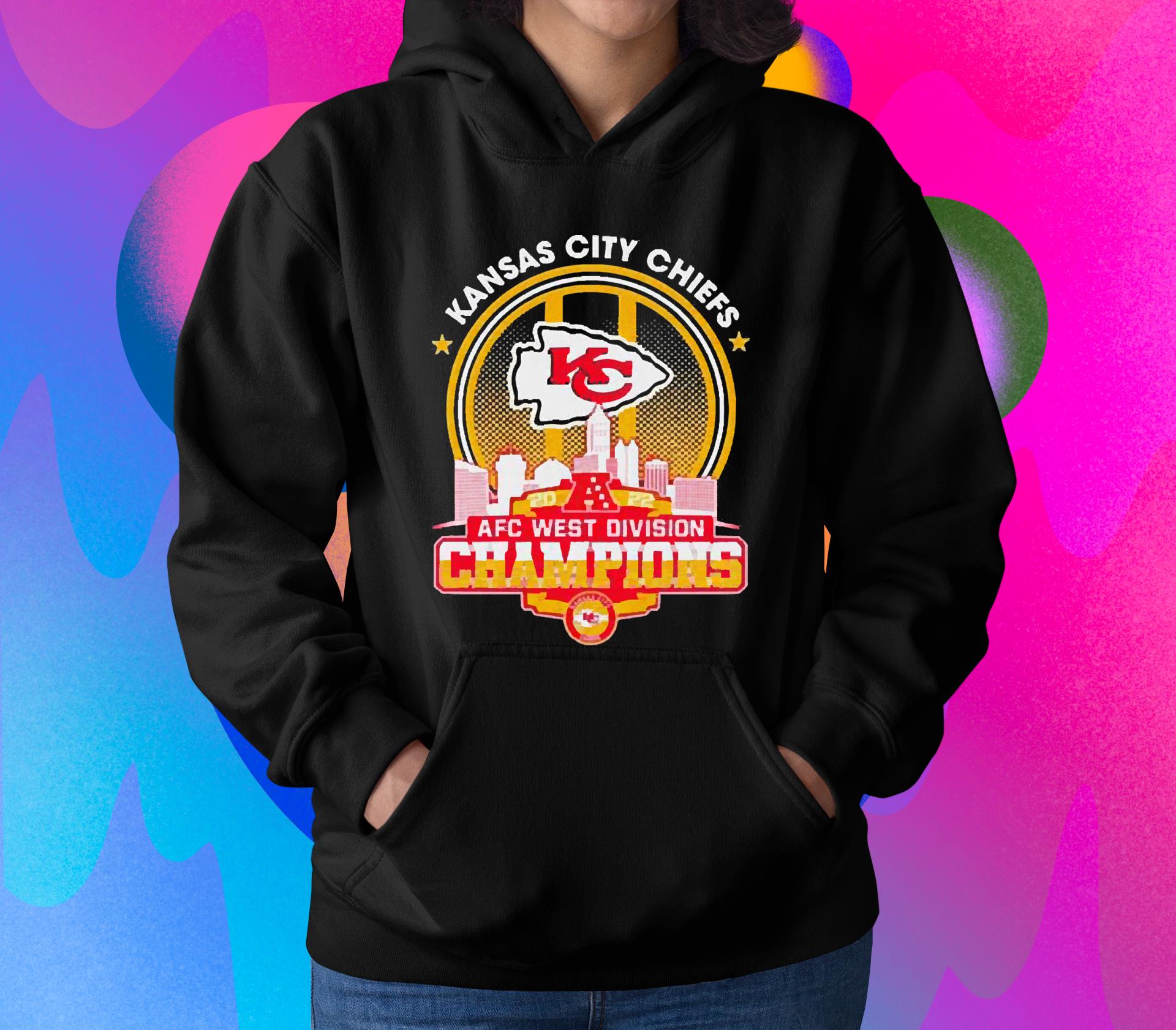 l2712 kansas city chiefs 2022 afc west division champions matchup skyline shirt hoodie - Kansas City Chiefs 2022 AFC West Division Champions Matchup Skyline Shirt