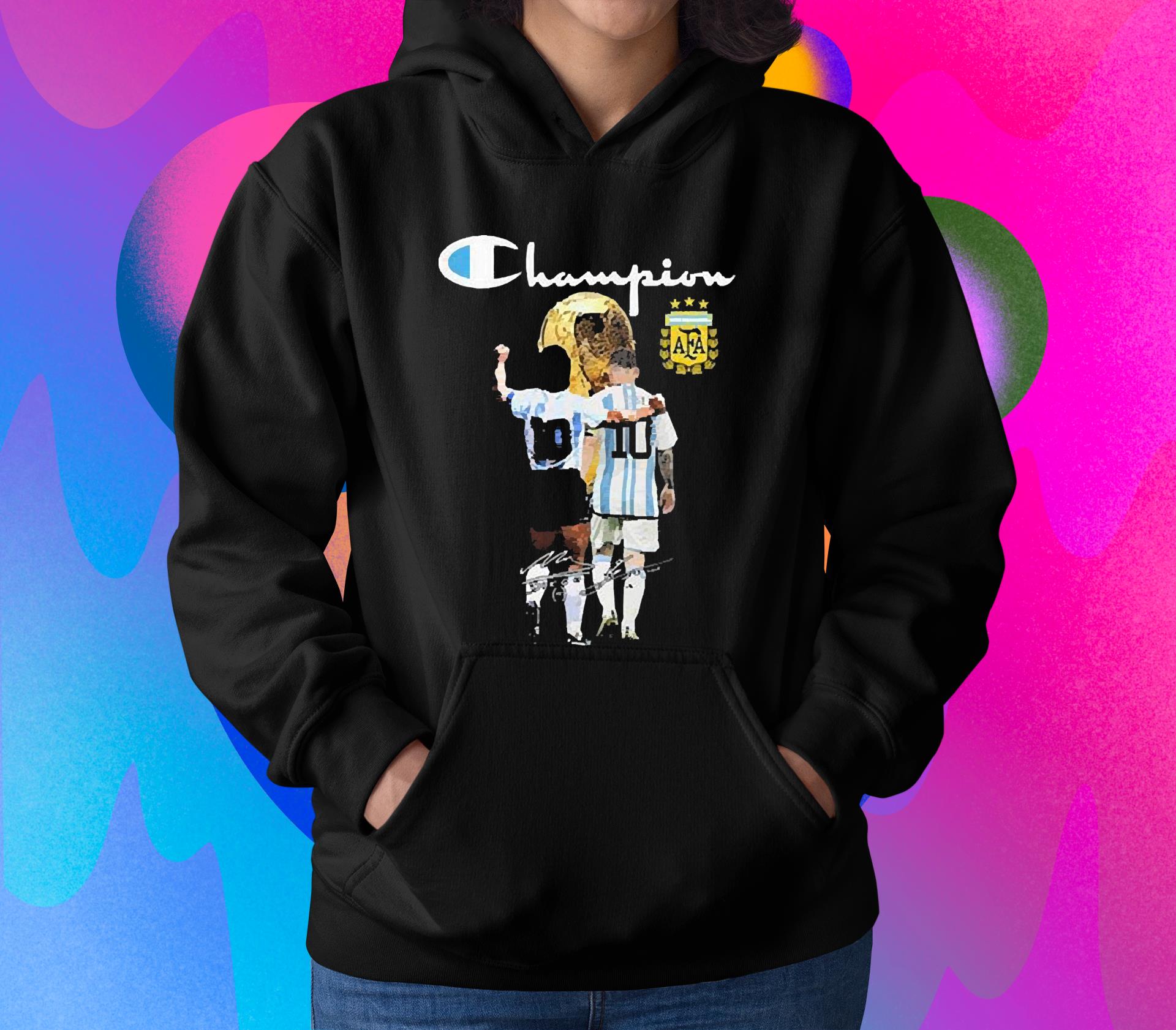 Messi And Maradona World Cup Champion Signatures shirt 92 Gameofthronesteeshirt News