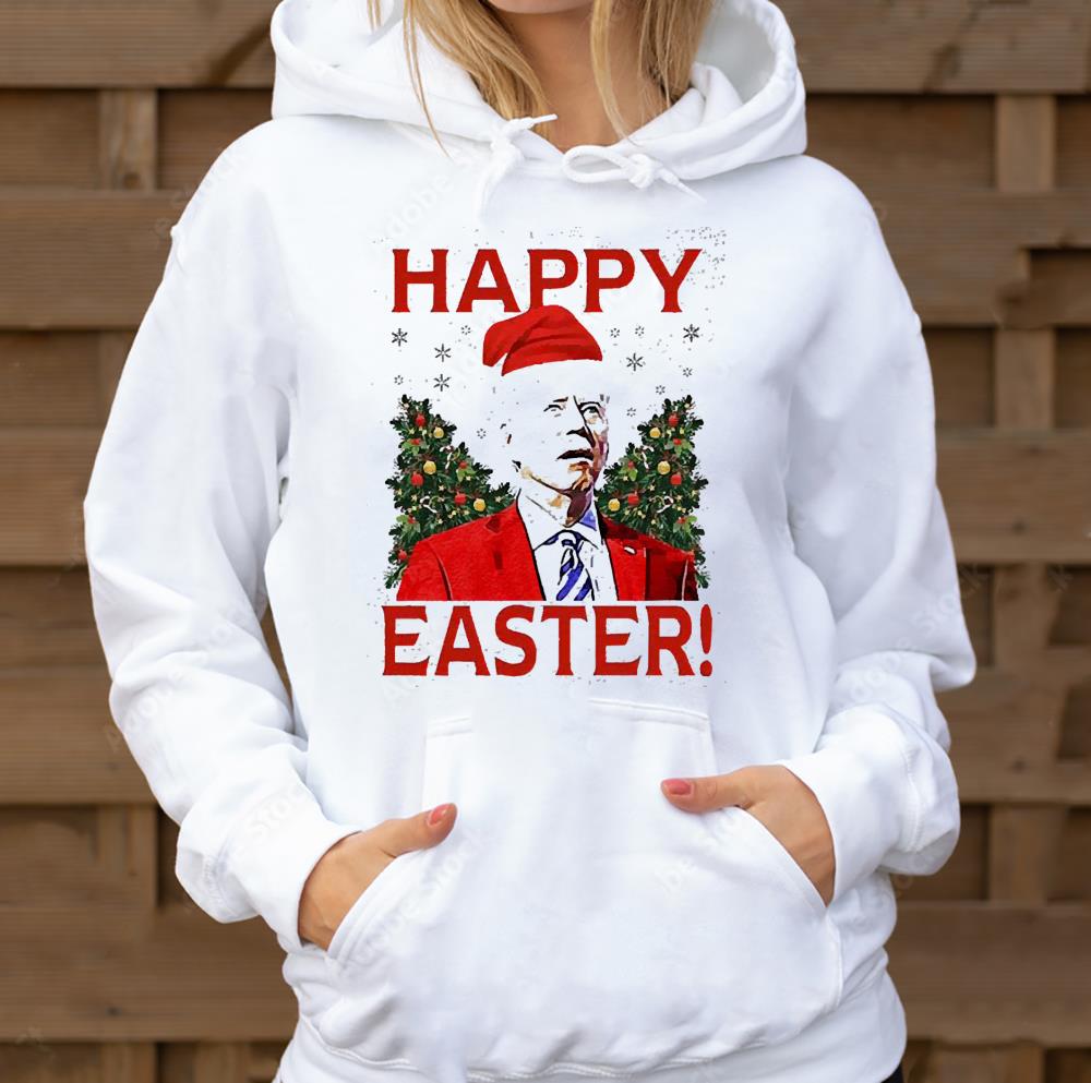 l2911 santa biden happy easter merry christmas 2022 shirt hoodie - Santa Biden Happy Easter Merry Christmas 2022 Shirt