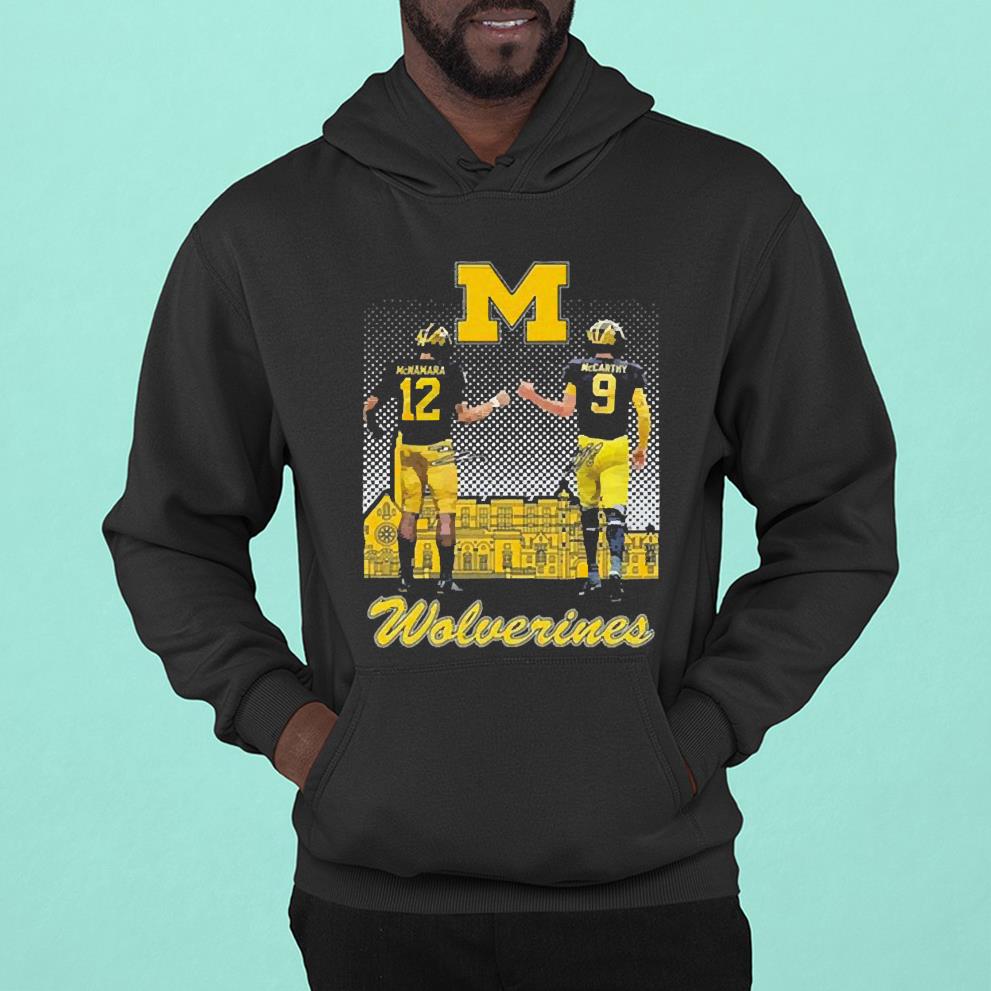 l3011 michigan wolverines mcnamara and mccarthy signatures shirt hoodie - Michigan Wolverines McNamara And McCarthy Signatures Shirt