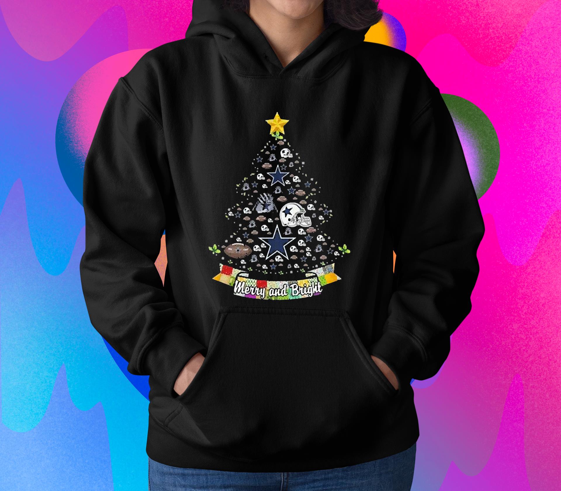 l311 merry and bright dallas cowboys nfl christmas tree 2022 shirt hoodie - Merry And Bright Dallas Cowboys NFL Christmas Tree 2022 Shirt