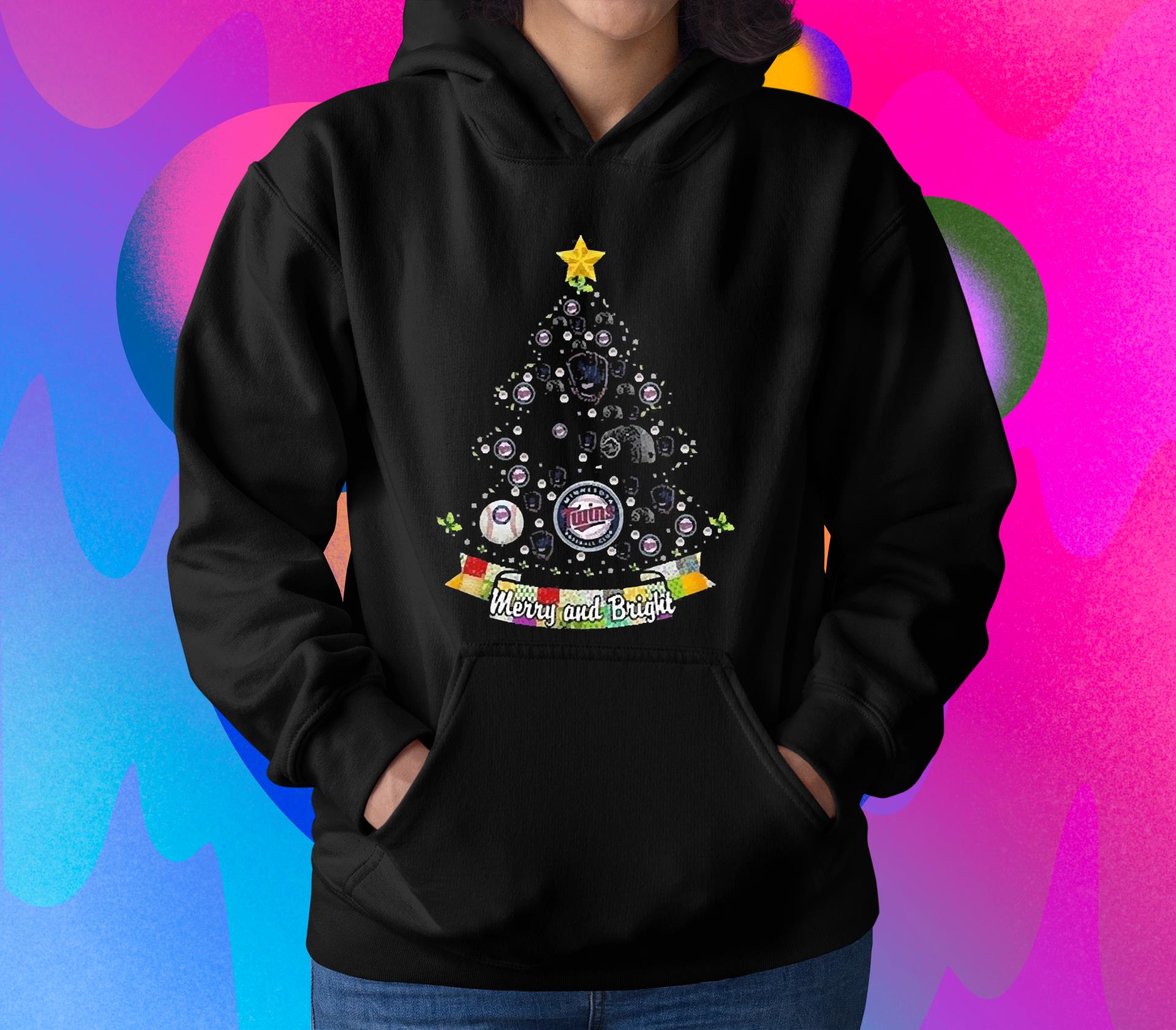 l311 merry and bright minnesota twins mlb christmas tree 2022 shirt hoodie - Merry And Bright Minnesota Twins MLB Christmas Tree 2022 Shirt