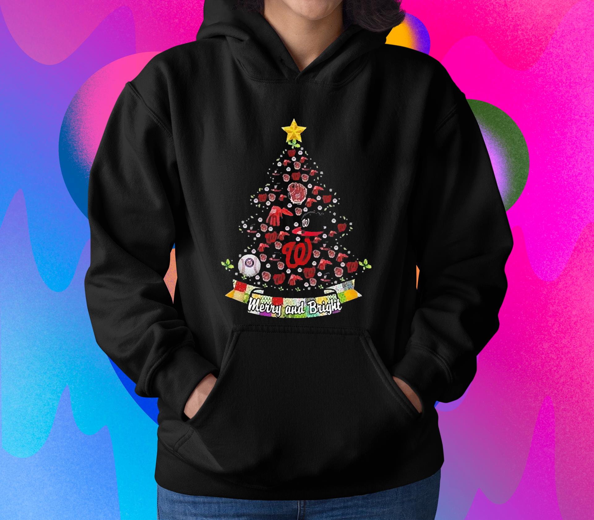 Merry And Bright Washington Nationals MLB Christmas Tree 2022 Shirt 95 nurseteeshirt News