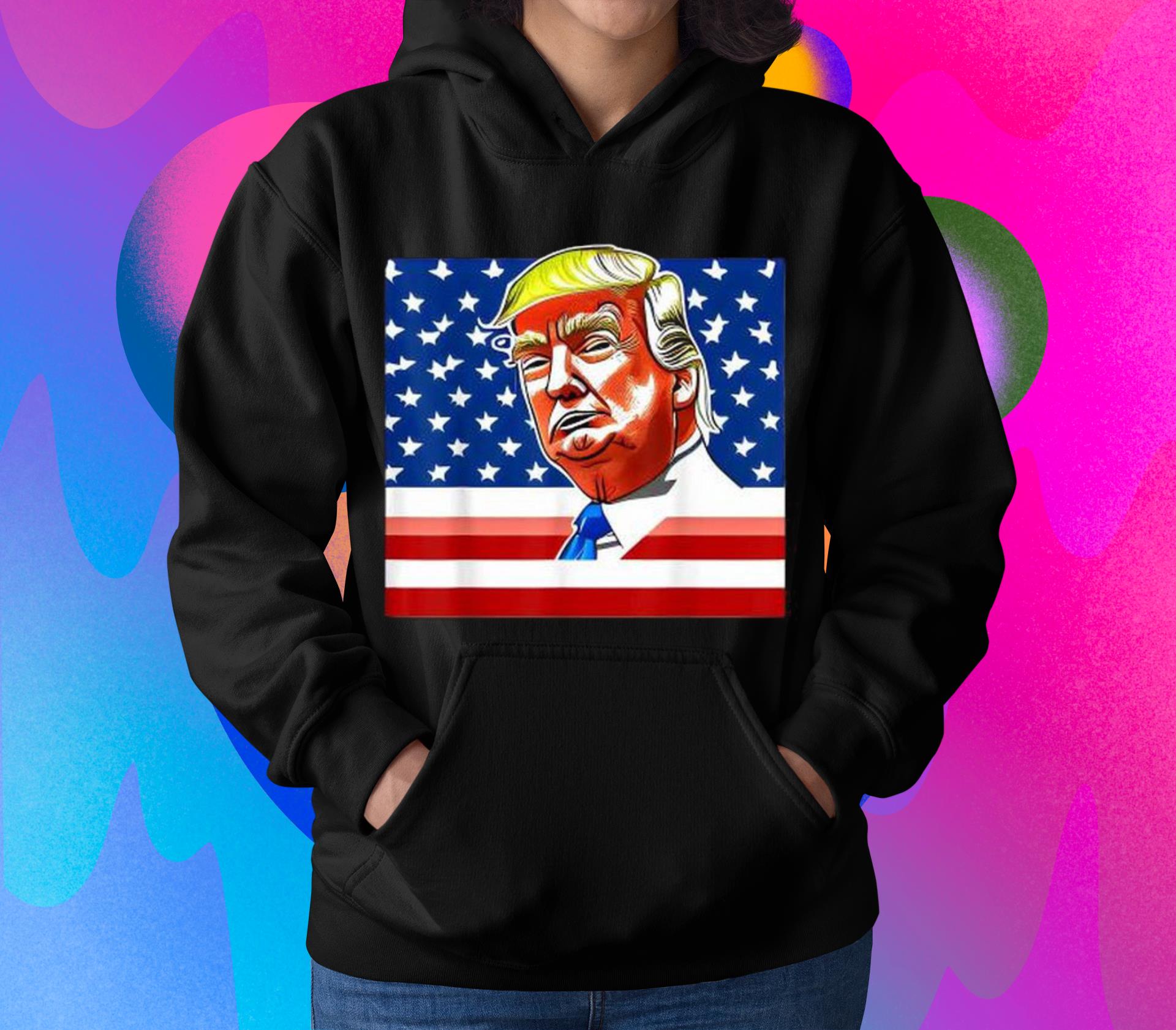 Donald Trump Is Our Hero American Flag Shirt 91 nurseteeshirt News