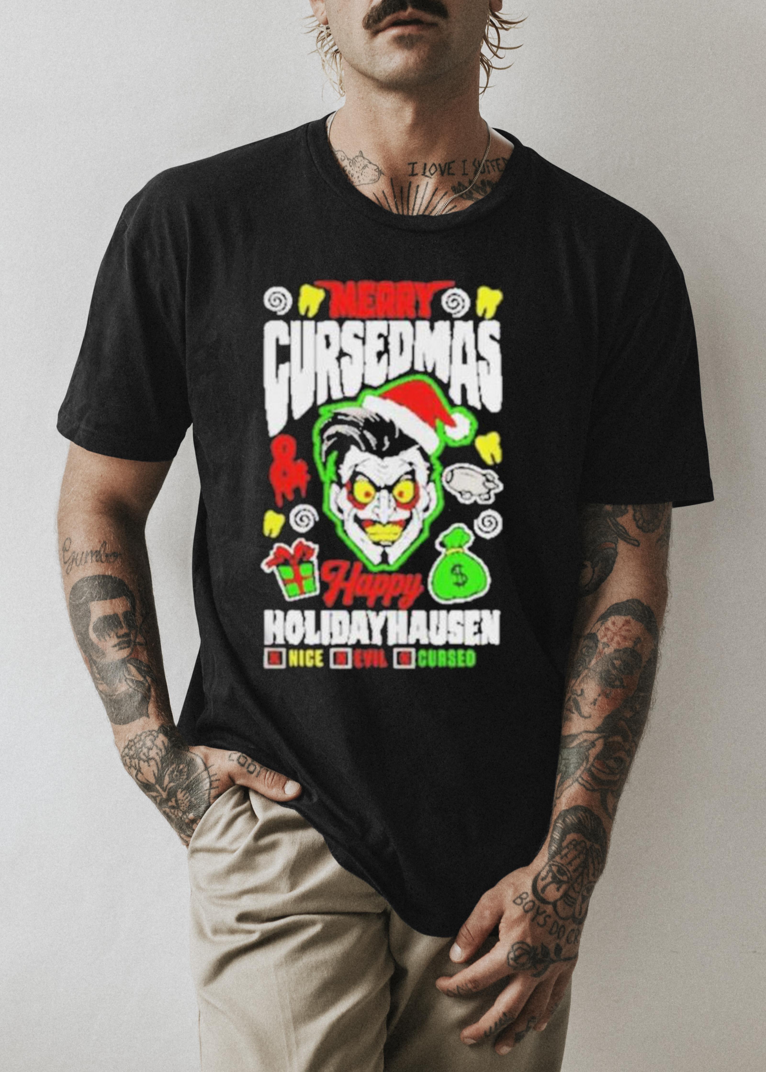 l512 danhausen merry cursedmas happy holidayhausen shirt hoodie - Danhausen Merry Cursedmas Happy Holidayhausen Shirt