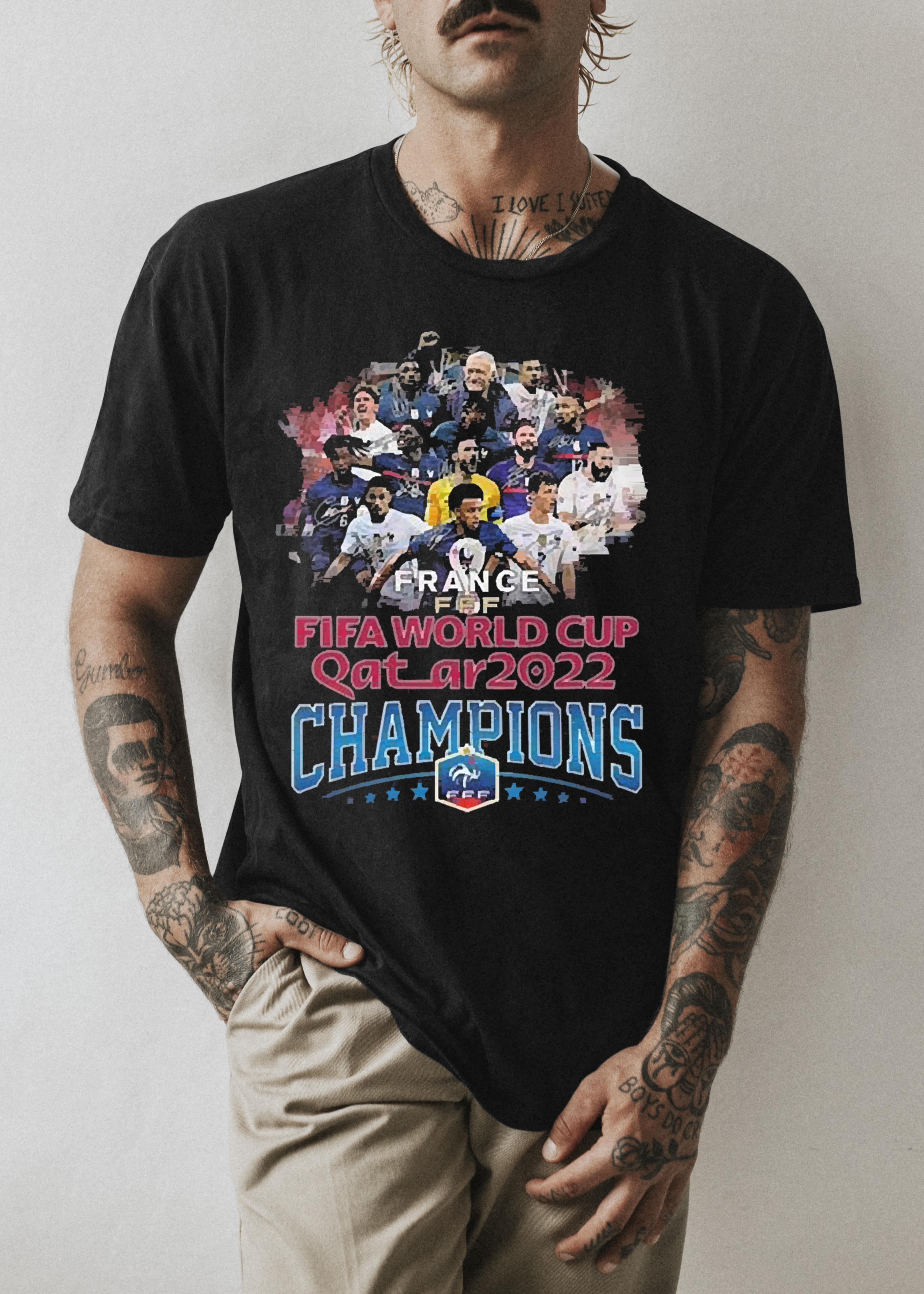 l512 france fff fifa world cup qatar 2022 champions shirt hoodie - France FFF Fifa World Cup Qatar 2022 Champions Shirt