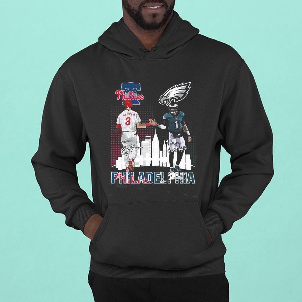Philadelphia Sports Philadelphia Phillies And Philadelphia Eagles Signatures Shirt 1 Gameofthronesteeshirt News