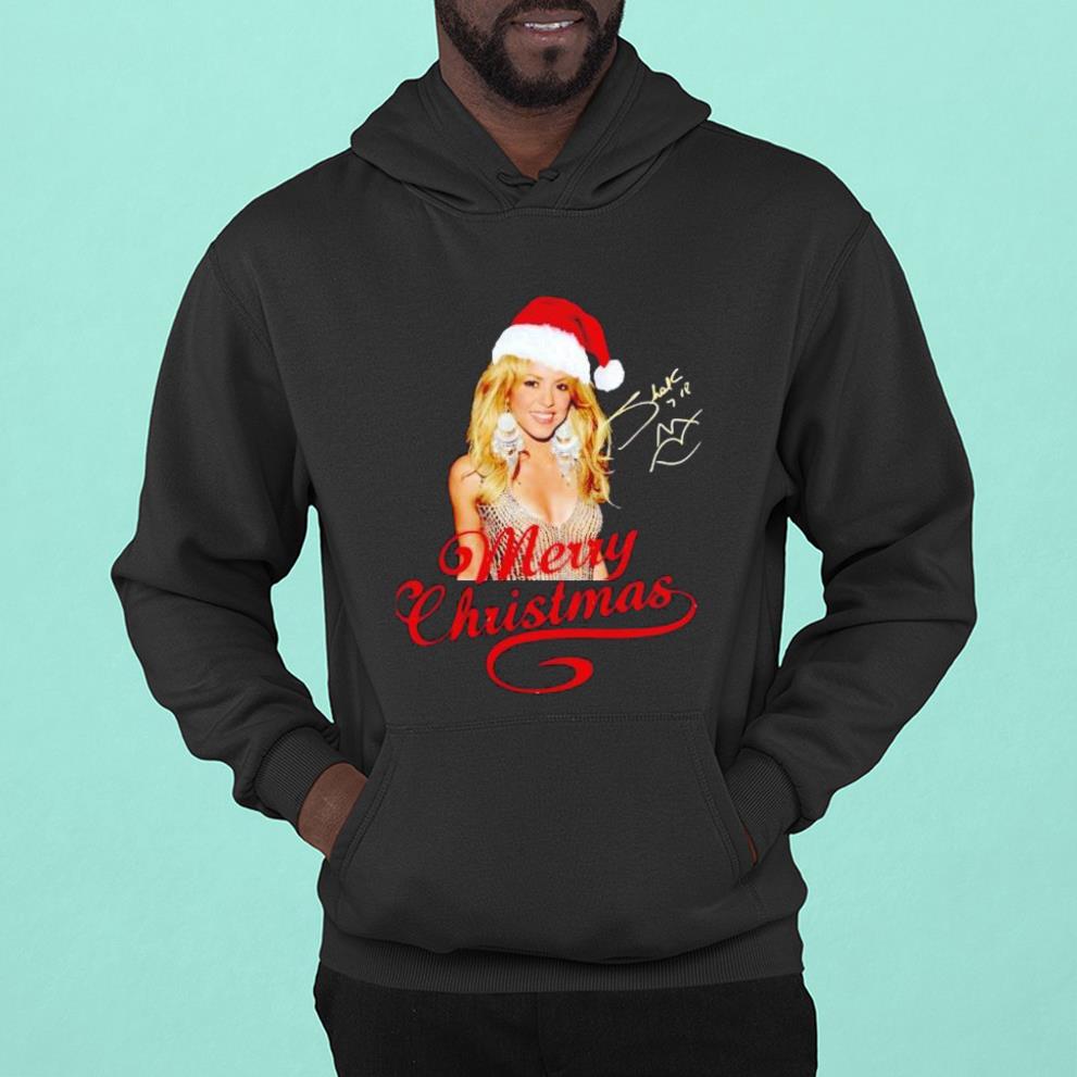 Shakira Santa hat Merry Christmas signature shirt l612 shakira santa hat merry christmas signature shirt hoodie - Shakira Santa hat Merry Christmas signature shirt