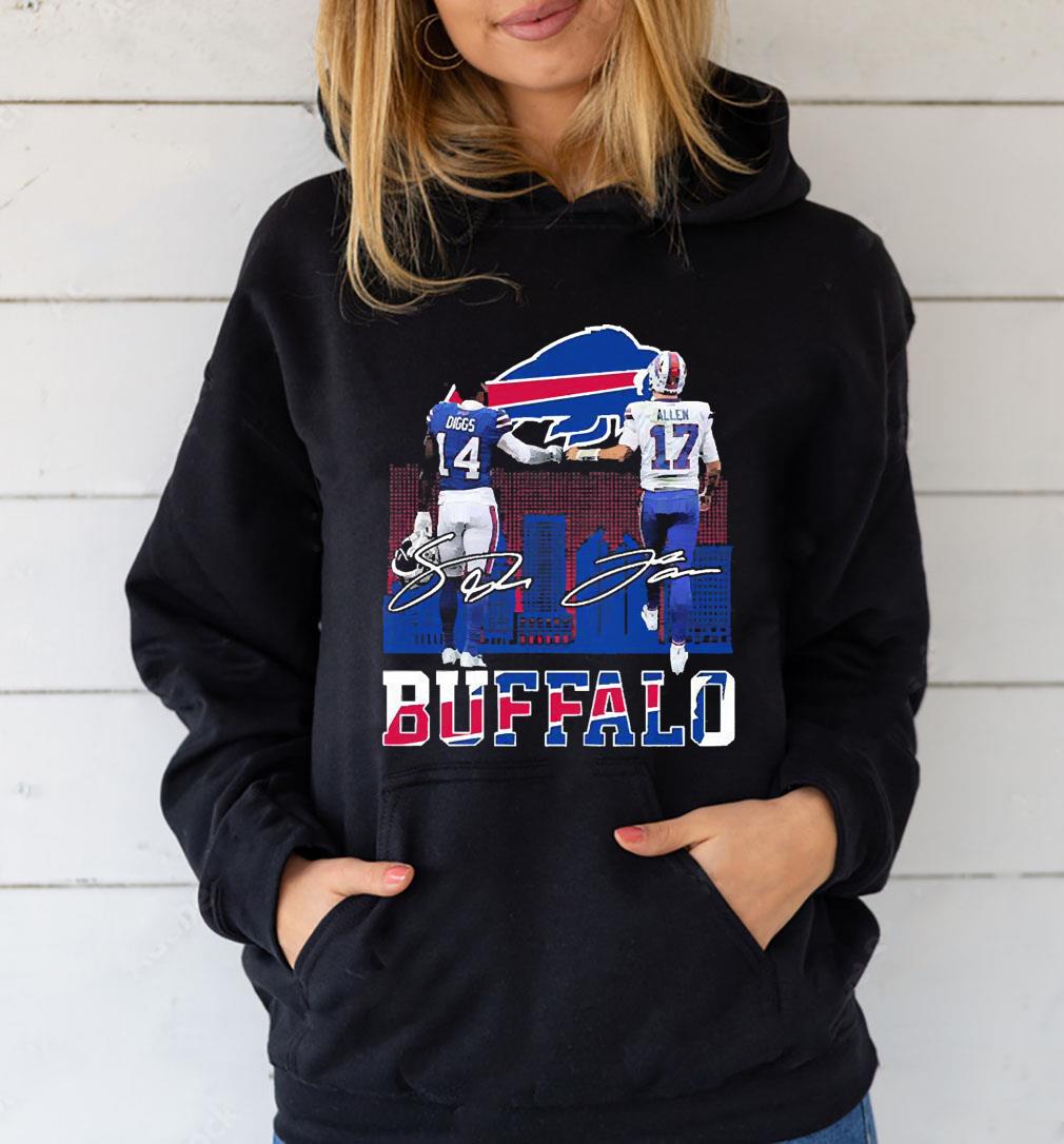 l712 buffalo skyline stefon diggs and josh allen signatures 2022 shirt hoodie - Buffalo Skyline Stefon Diggs And Josh Allen Signatures 2022 Shirt