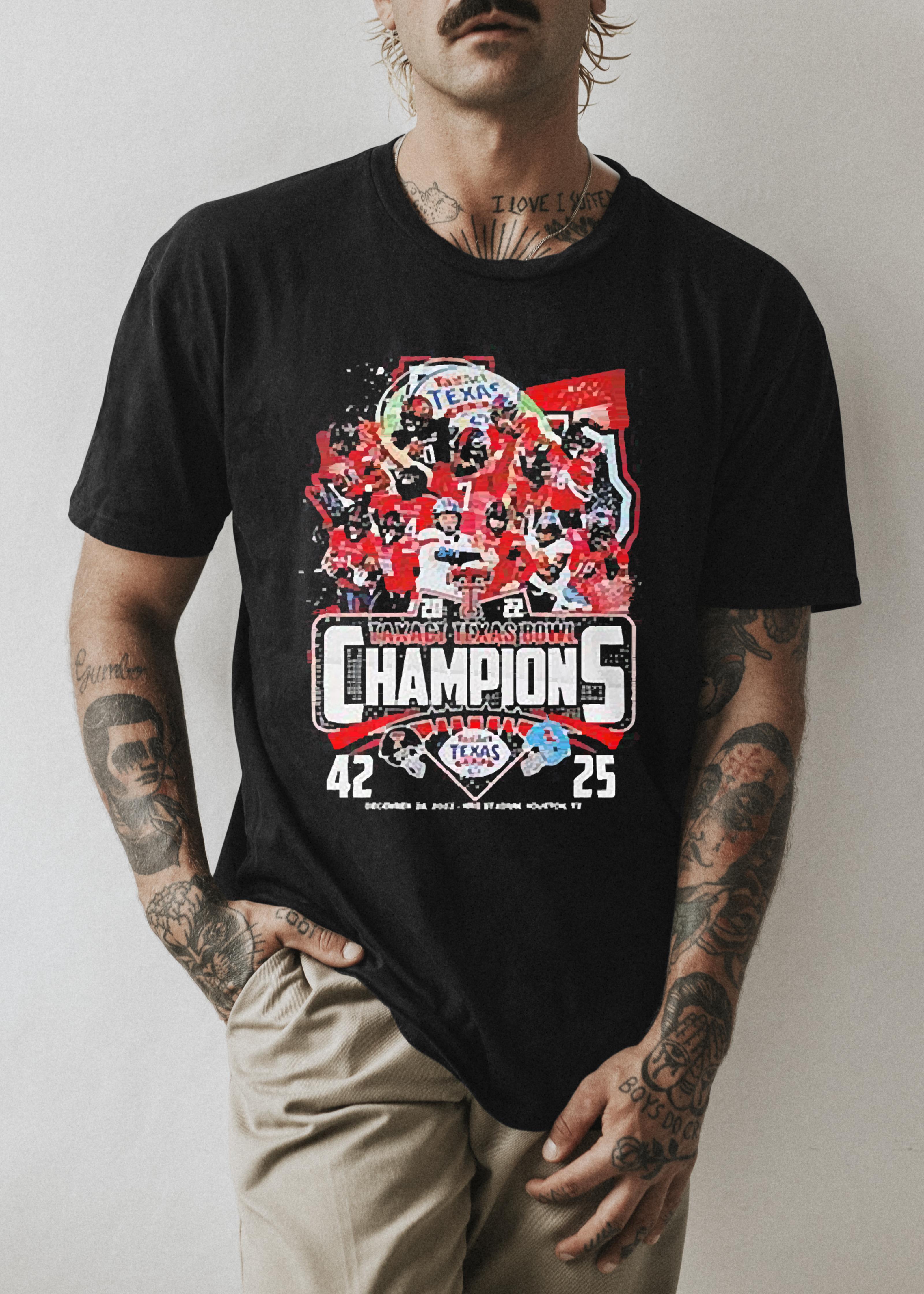 2022 Taxact Texas Bowl Champions Texas Tech 42 25 Ole Miss Rebels Shirt 1