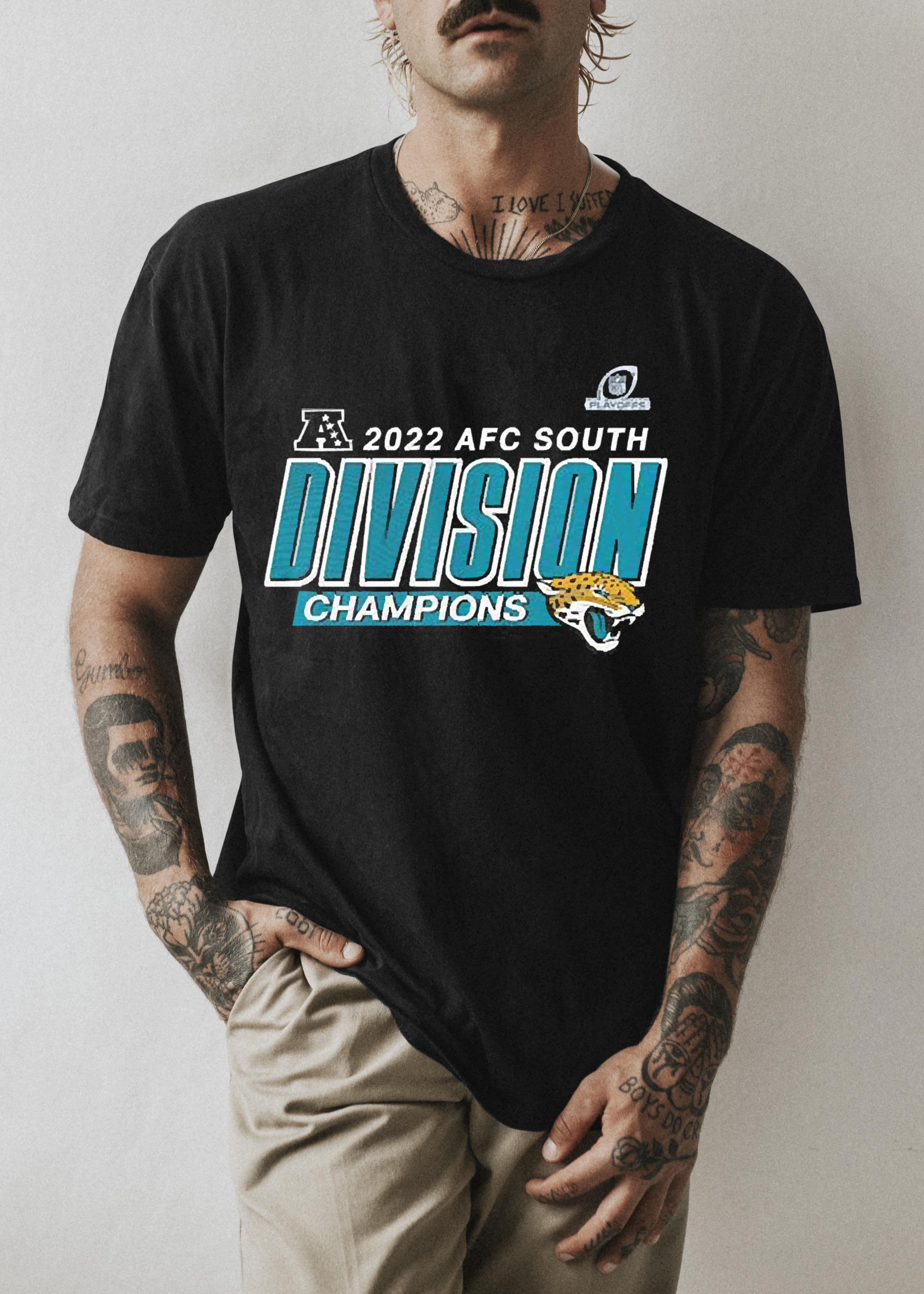 Jacksonville jaguars Playoffs 2022 AFC south Division Champions shirt 1 Thebeatlestshirt News
