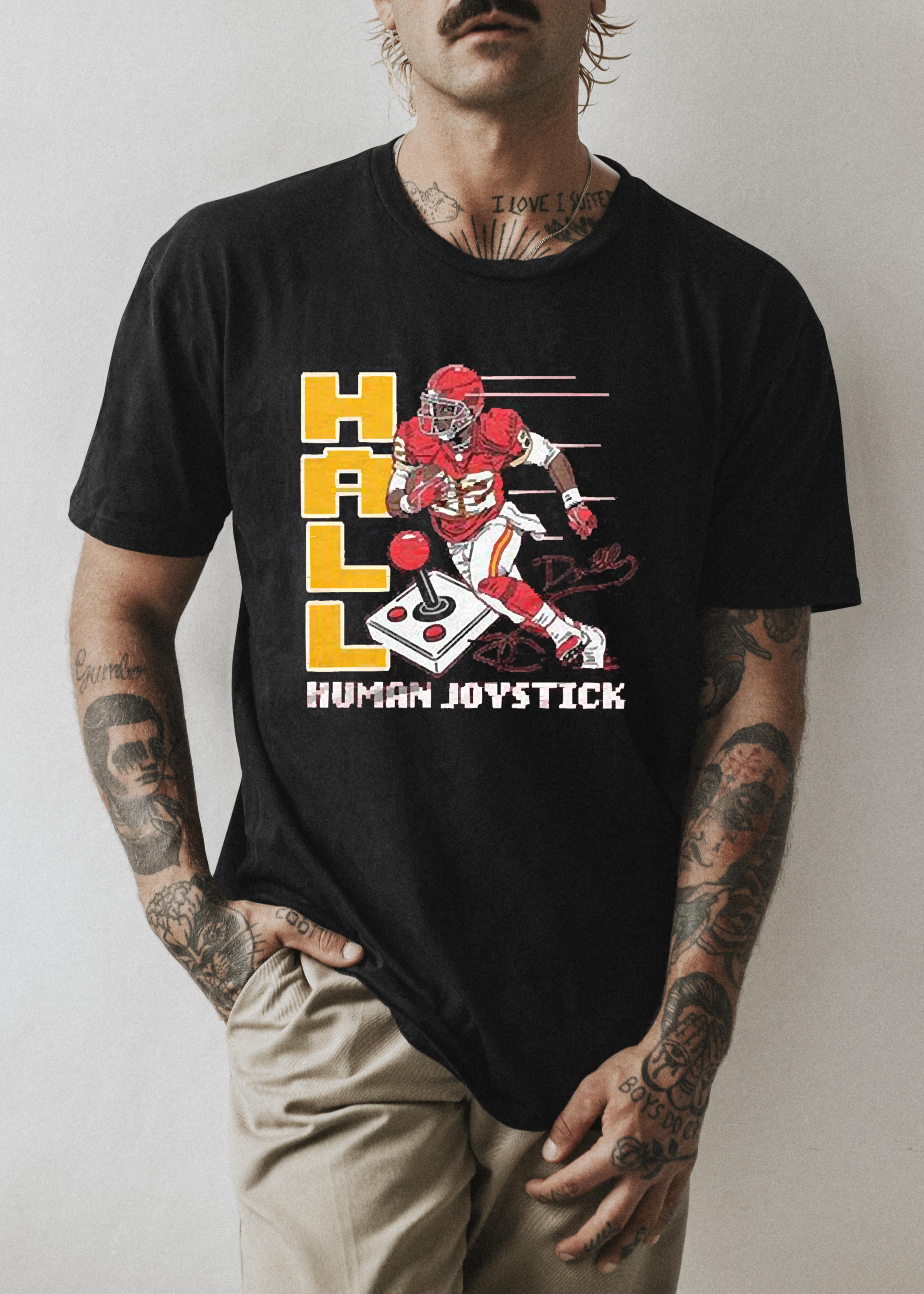 Kansas City Chiefs Dante Hall Human Joystick Signature Shirt 1