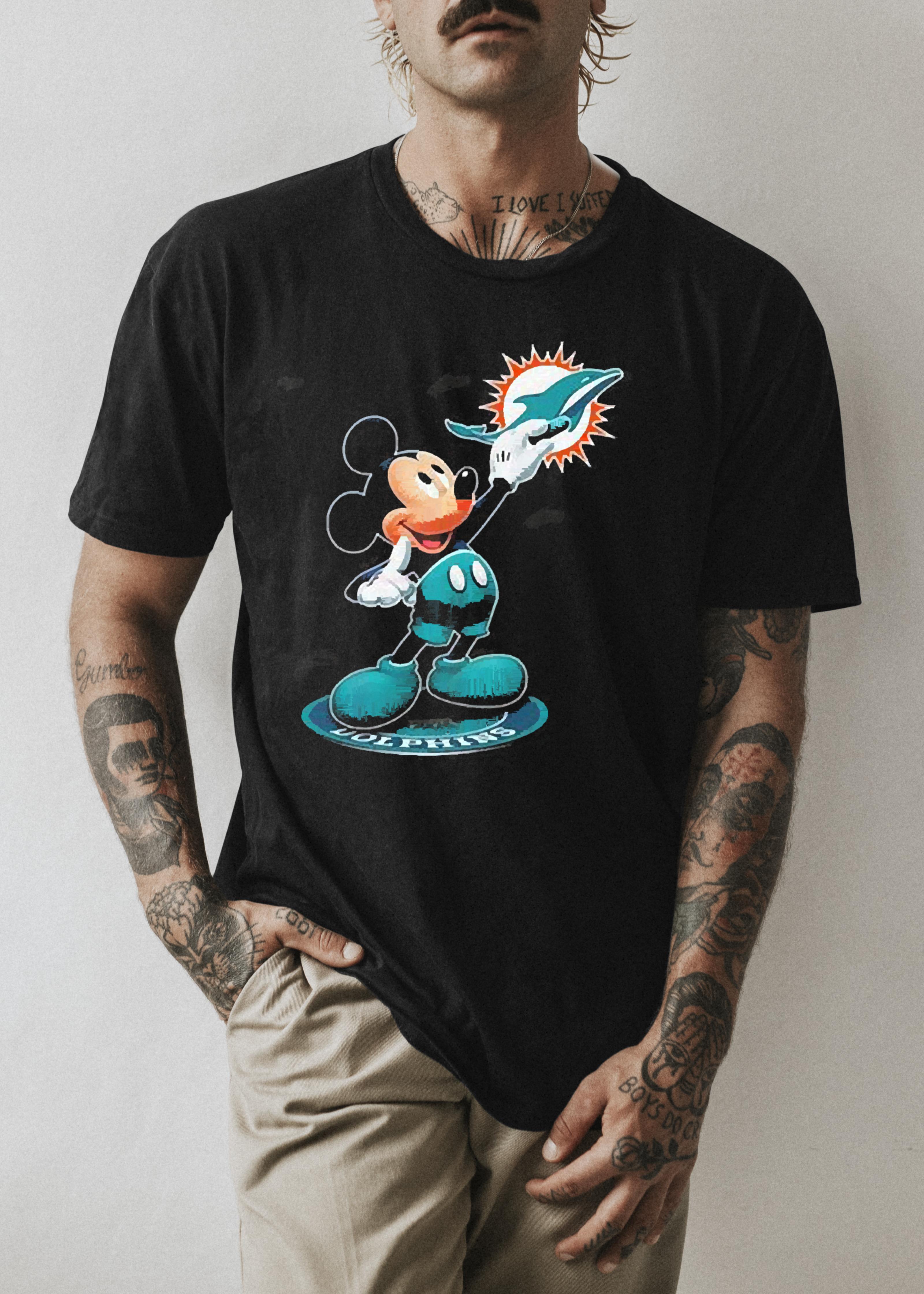 Mickey Mouse Nfl miami dolphins logo 2023 shirt 1