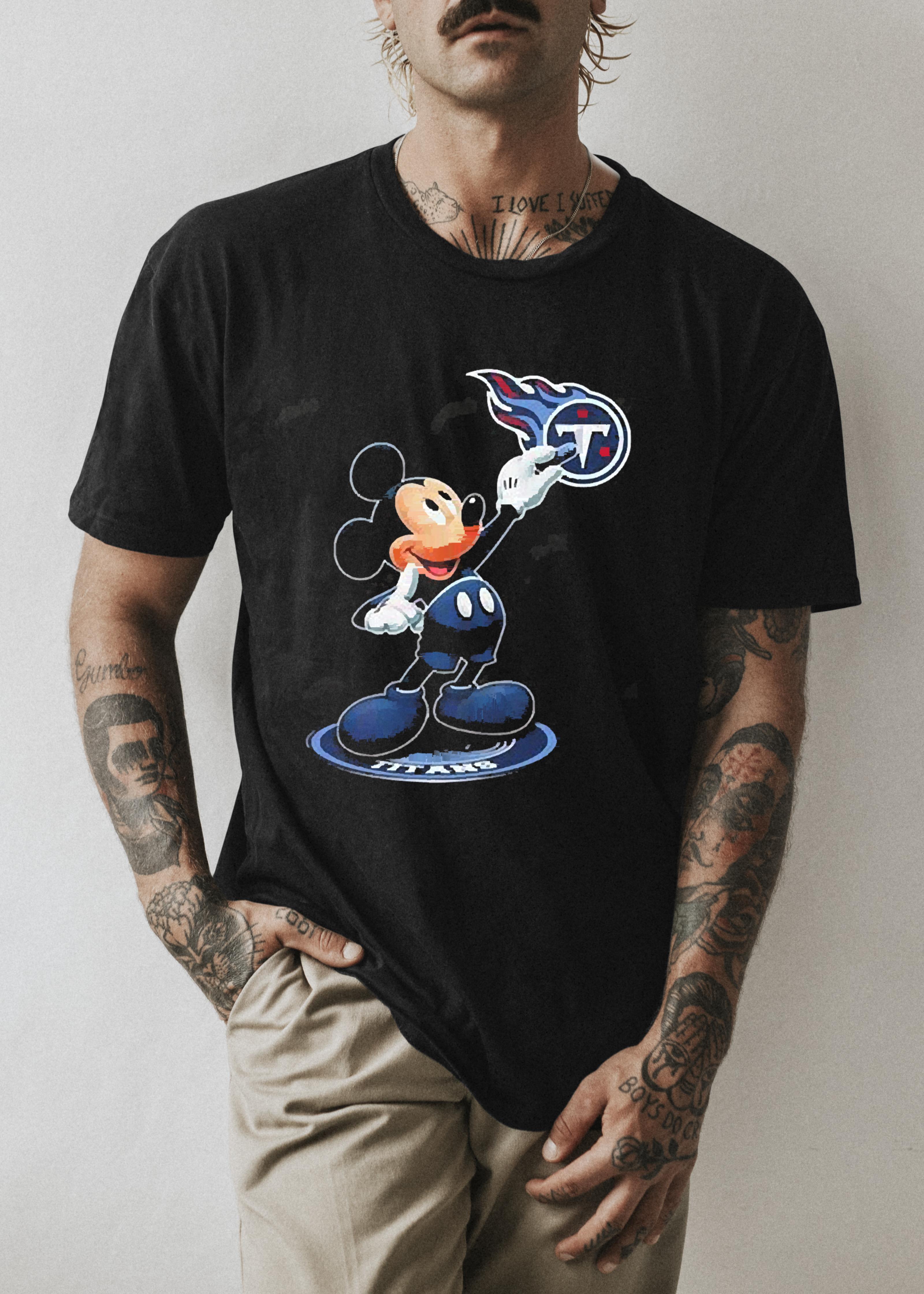 m101 mickey mouse nfl tennessee titans logo 2023 shirt hoodie - Mickey Mouse NFL tennessee titans logo 2023 shirt