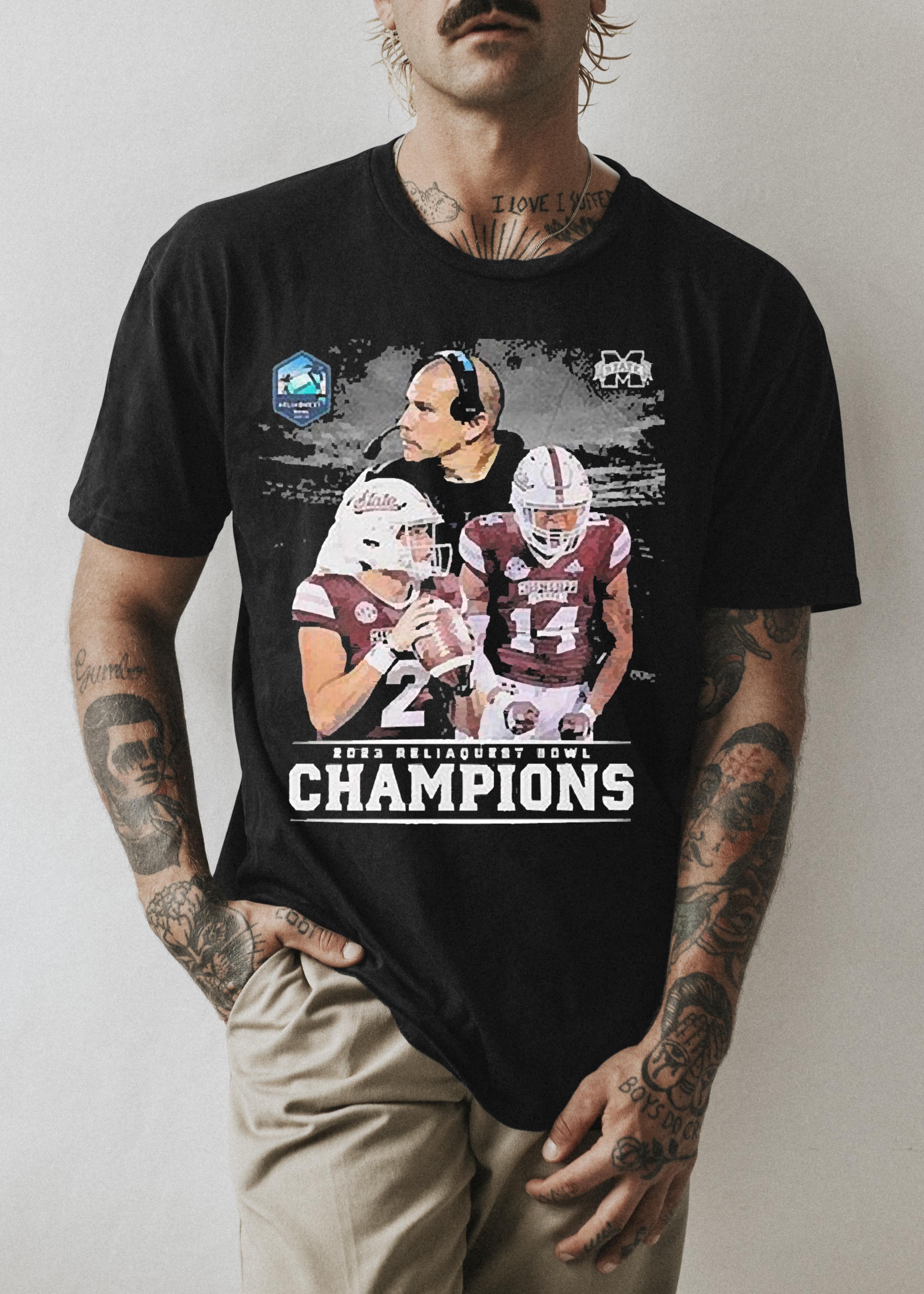 Mississippi State Bulldogs 2023 Reliaquest Bowl Champions Shirt 1