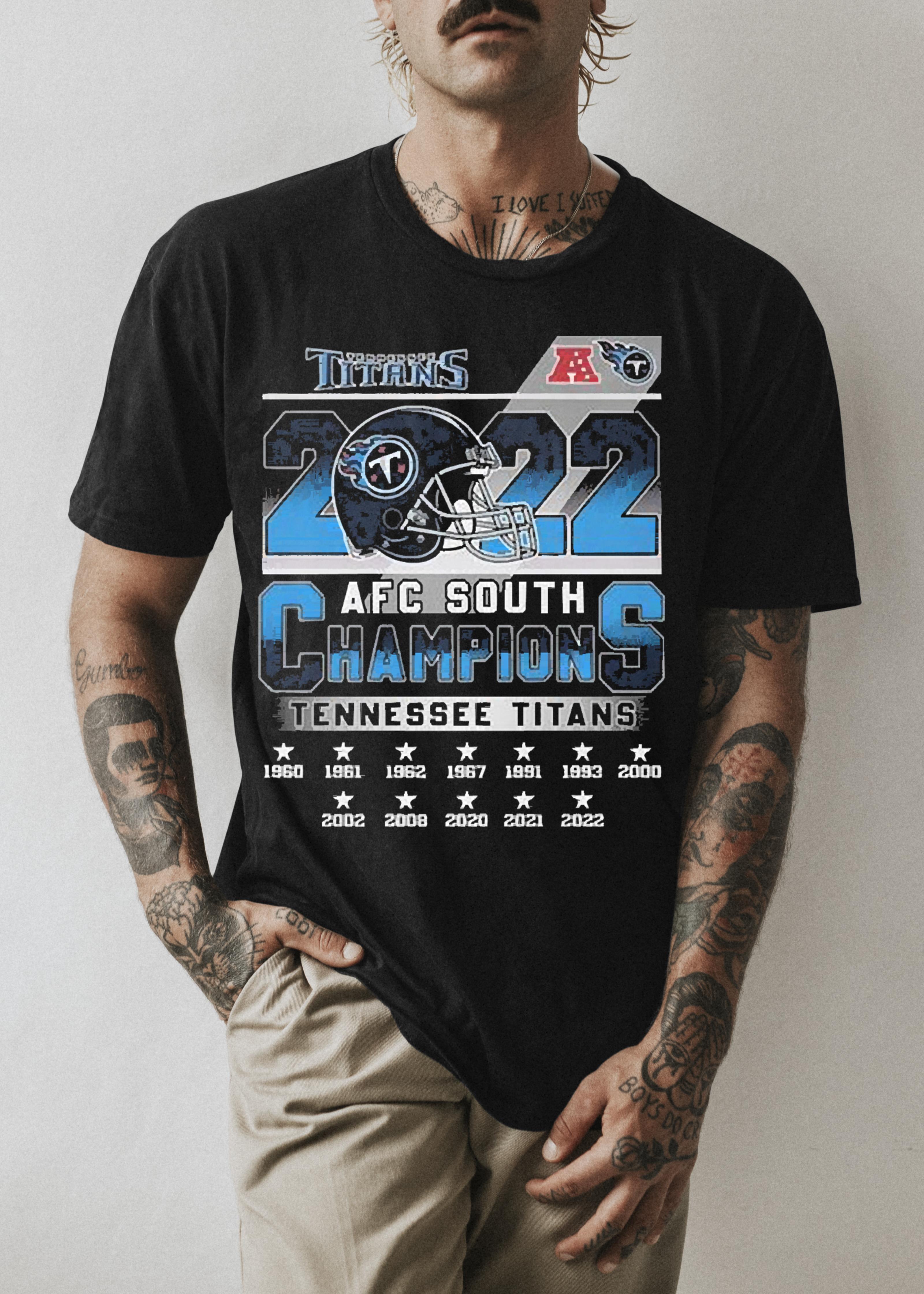 Tennessee Titans 2022 AFC South Champions 1960-2022 shirt 1