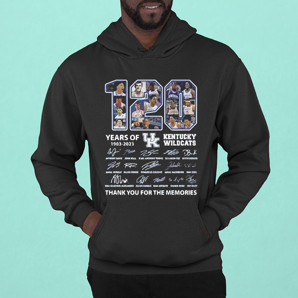 120 Years Of 1903 – 2023 Kentucky Wildcats Thank You For The Memories Signatures Men’s Shirt 1