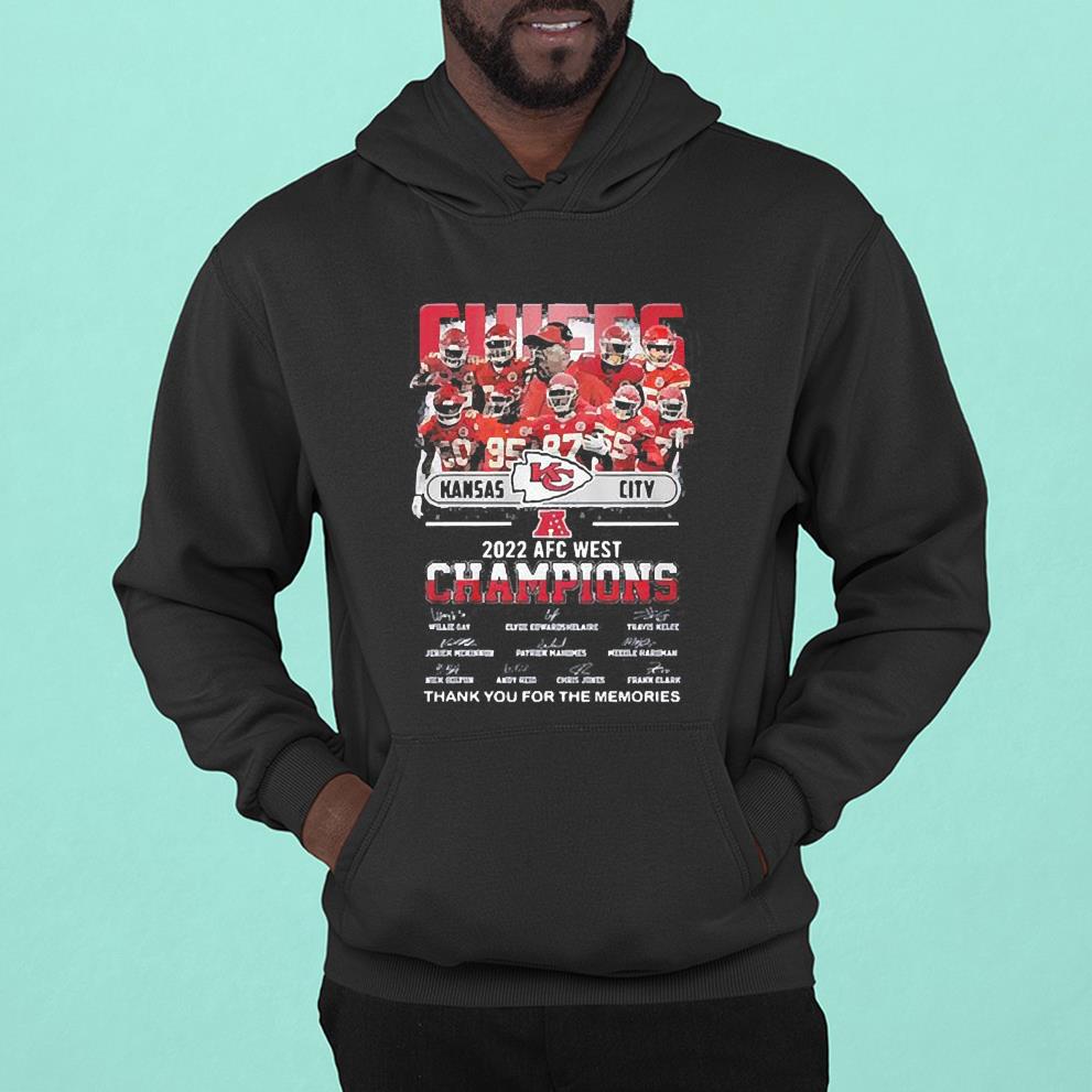 2022 AFC West Champions Kansas City Chiefs Signatures Thank You Shirt 1