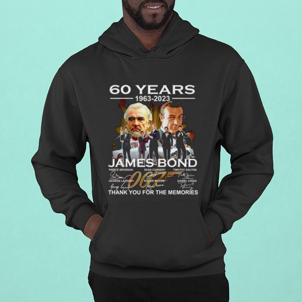 60 Years 1963 2023 James Bond Thank You For The Memories Signatures Shirt 1 Thebeatlestshirt News