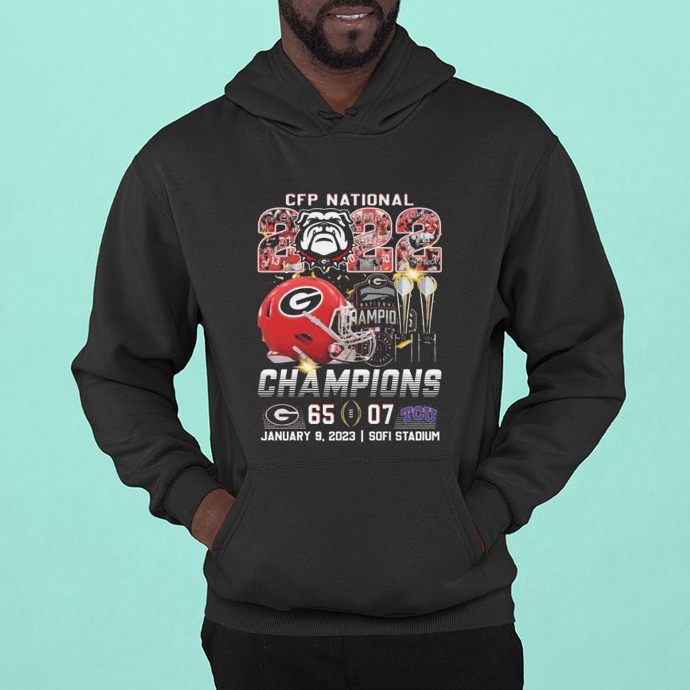 Georgia Bulldogs 2023 CFP National Champions TCU Horned Frogs 65-07 shirt 1