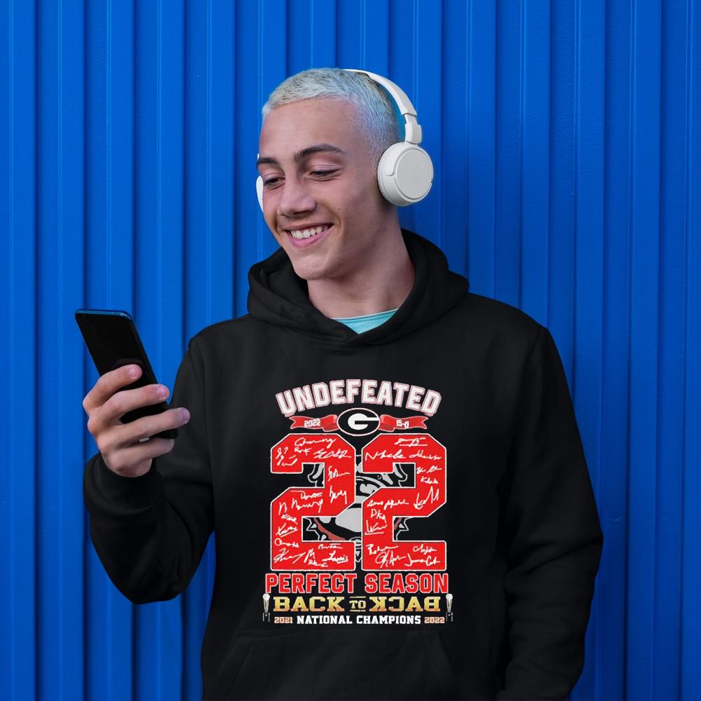 Georgia Bulldogs Undefeated 2022 Perfect Season Back To Back National Champions 2021-2022 shirt 1 Thebeatlestshirt News
