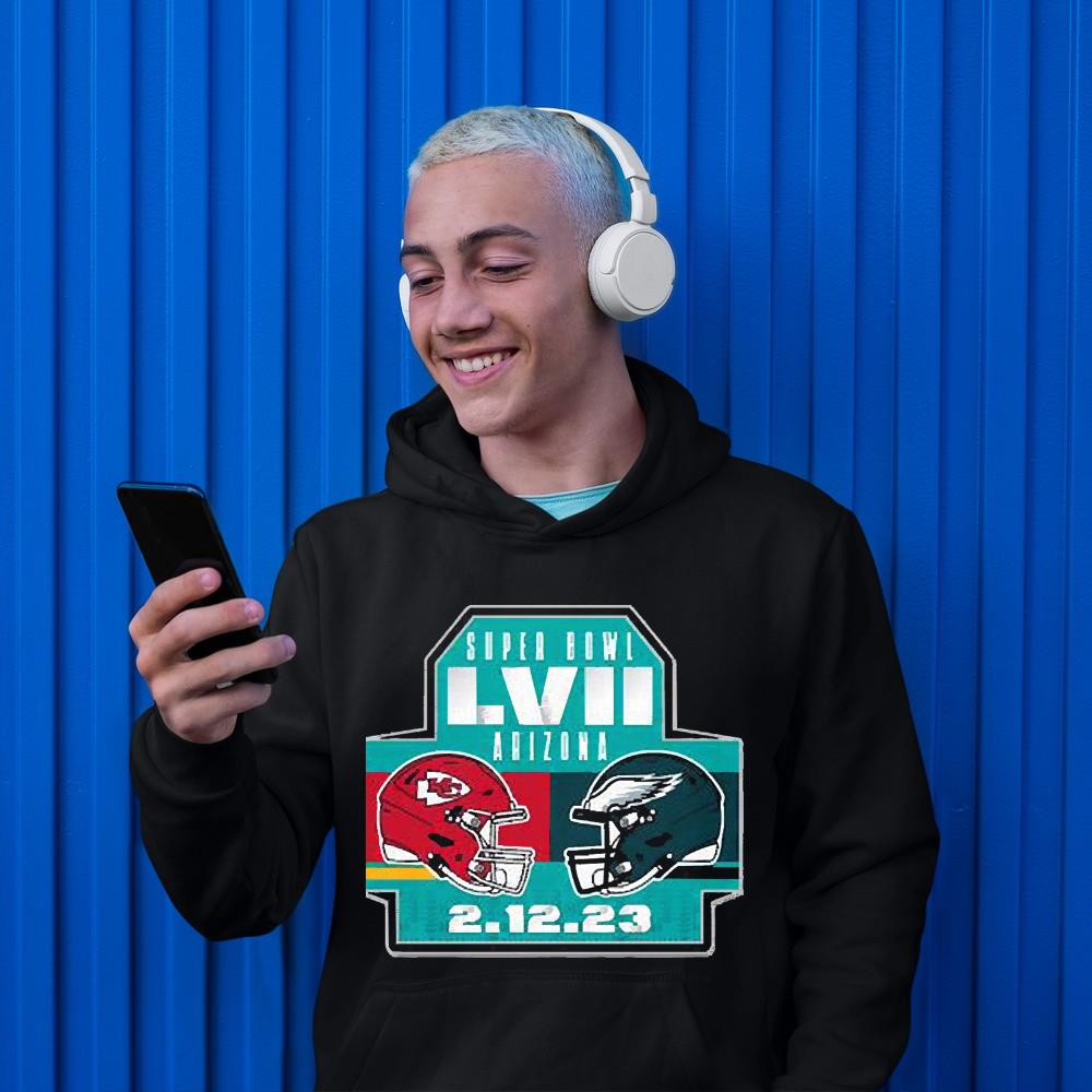 m12 kansas city chiefs vs philadelphia eagles arizona super bowl lvii 2 12 23 shirt hoodie - Kansas city Chiefs vs. philadelphia eagles Arizona super bowl lvii 2 12 23 shirt