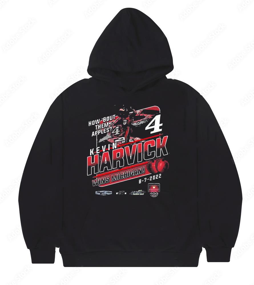 Kevin harvick checkered flag heathered charcoal 2022 firekeepers casino 400 race winner shirt