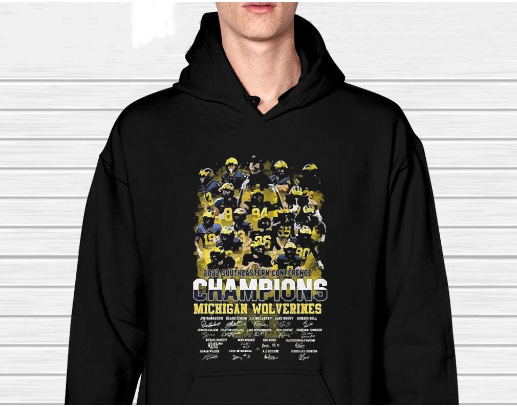 2022 Southeastern Conference Champions Michigan Wolverines Signatures 2023 Shirt 1