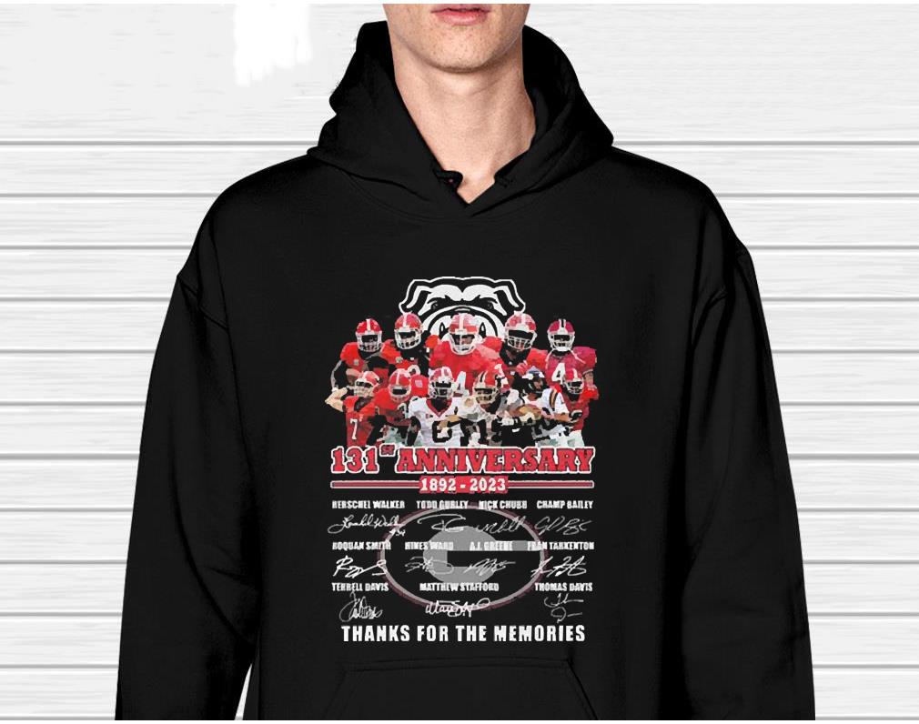 Georgia Bulldogs 131st Anniversary 1892-2023 Thanks For The Memories Signatures shirt 1