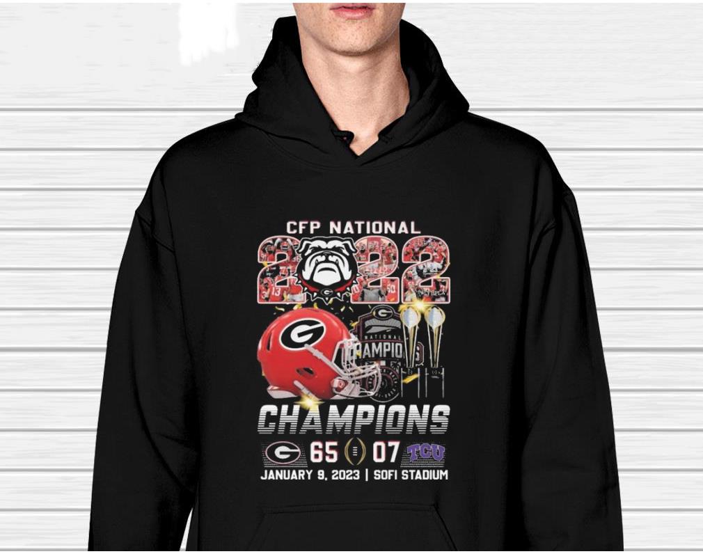 Georgia Bulldogs 2023 CFP National Champions TCU Horned Frogs 65-07 shirt 1 Thebeatlestshirt News
