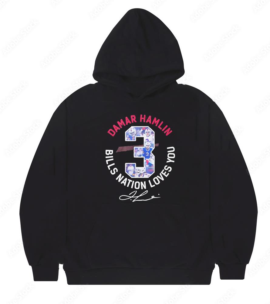 Damar Hamlin Bills National Loves You Signature 2023 Shirt 1