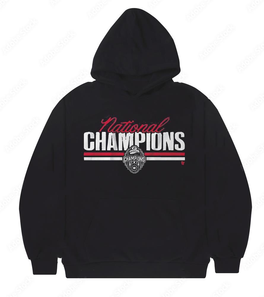 Georgia Bulldogs Football National Champions Script Shirt 1
