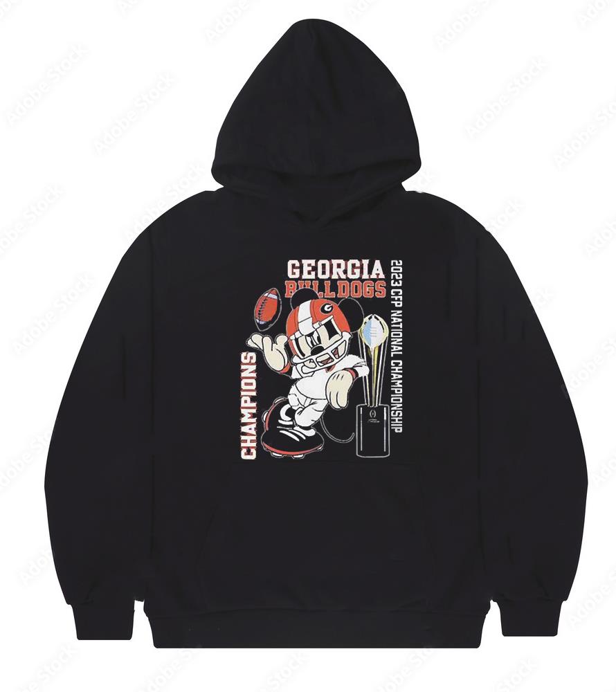 Mickey Mouse Georgia Bulldogs 2023 Cfp National Championship Champions Shirt 1