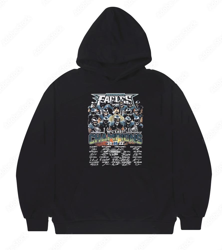Philadelphia Eagles NFC East Champions 2022 Signatures shirt 1