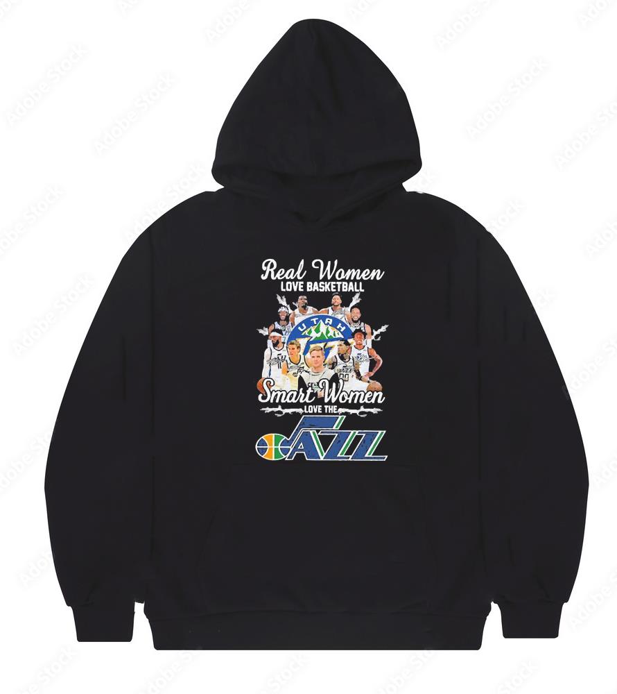 Real Women Love Baseball Smart Women Love The Utah Jazz Signatures 2023 Shirt 1