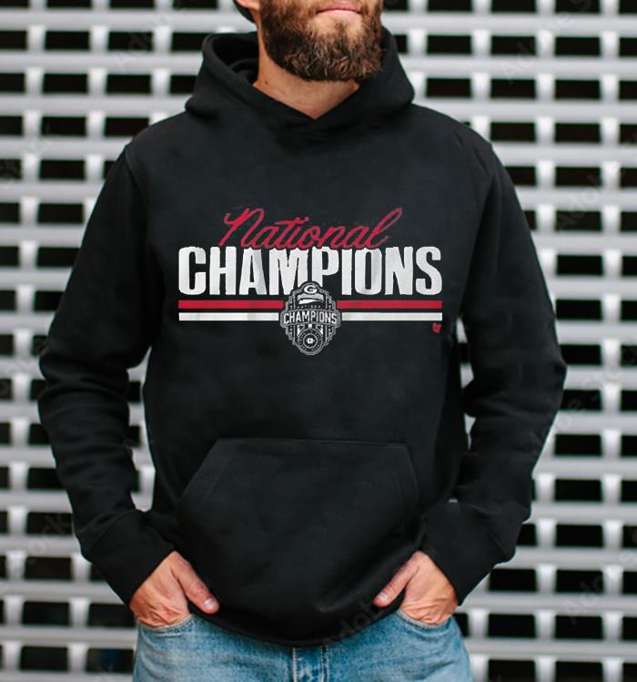 Georgia Bulldogs Football National Champions Script Shirt 1