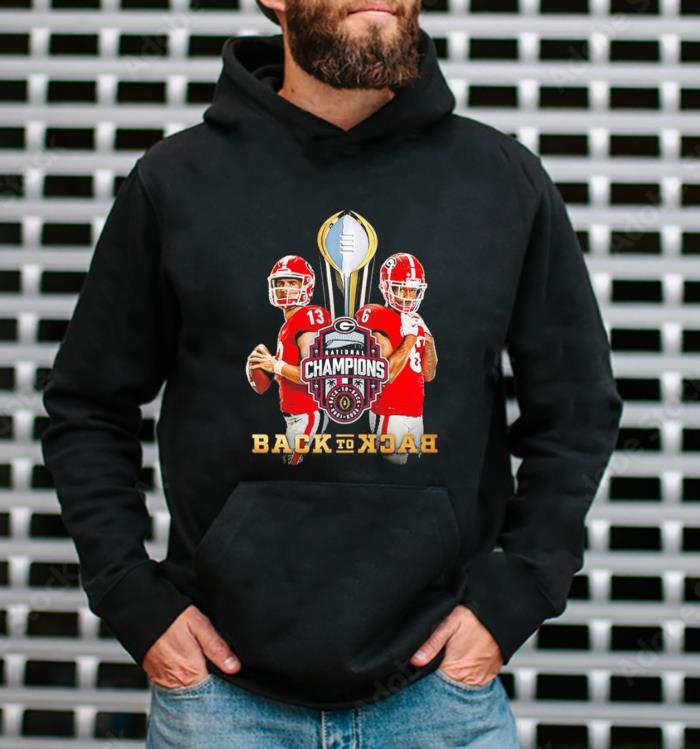 Georgia bulldogs stetson bennett and daylen everette back to back national champions 2023 shirt 1 Thebeatlestshirt News