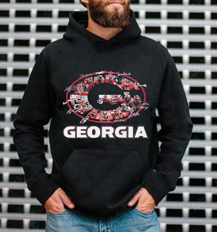 m141 georgia bulldogs team football players logo signatures shirt hoodie - Georgia Bulldogs Team Football Players Logo Signatures shirt