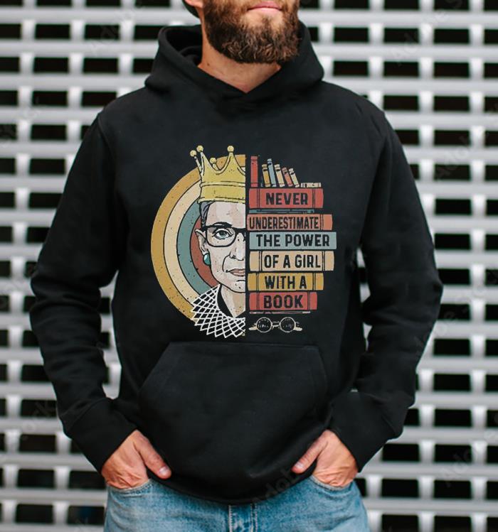 Ruth bader ginsburg never underestimate the power of a girl with a book vintage 2023 shirt 1